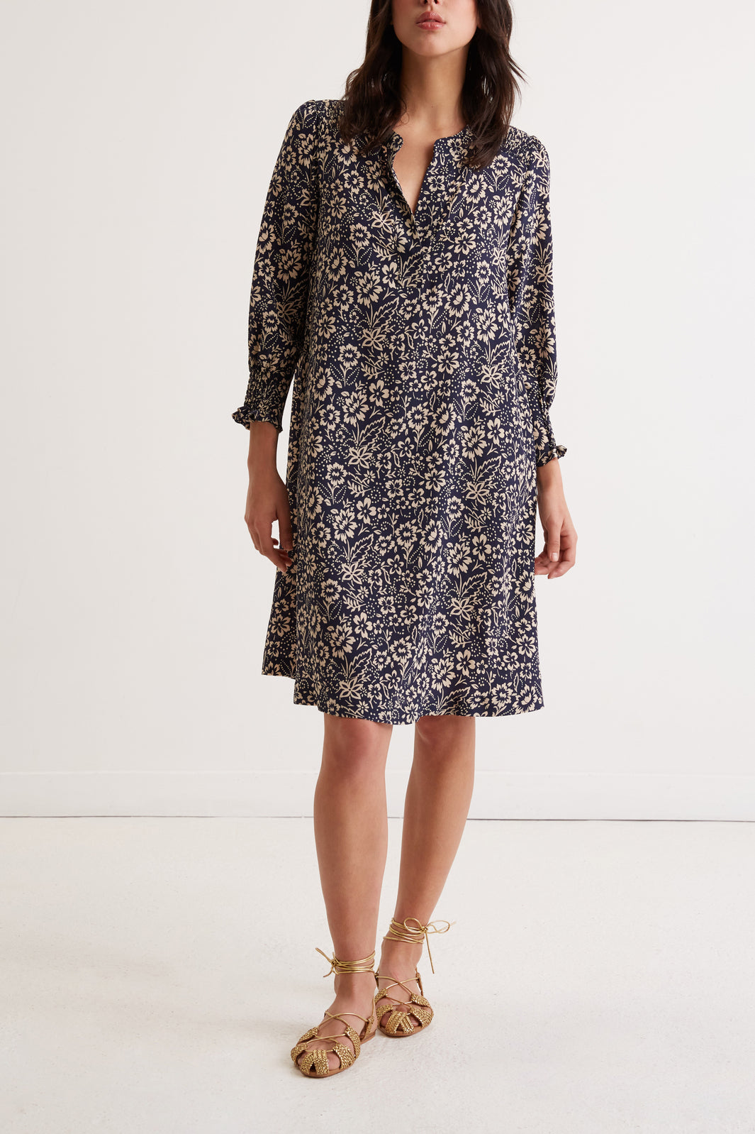 Robe fluide imprimé bicolore - JAHNICE Faume - seconde main