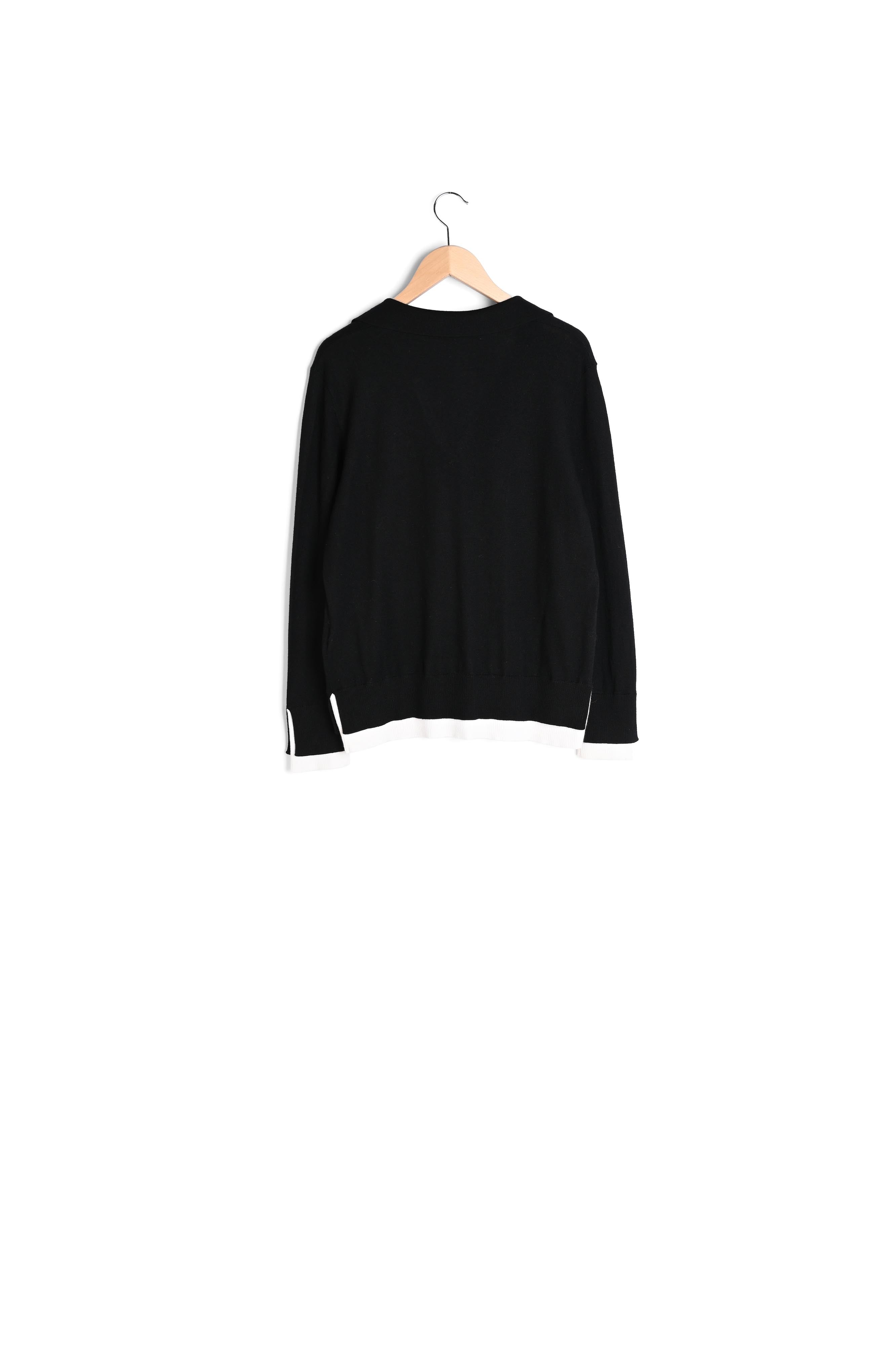 Pull col polo en laine mérinos - LIBERTY Faume - seconde main