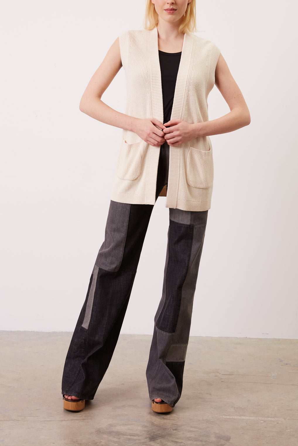 Gilet long sans manche en coton - LAINI Faume - seconde main