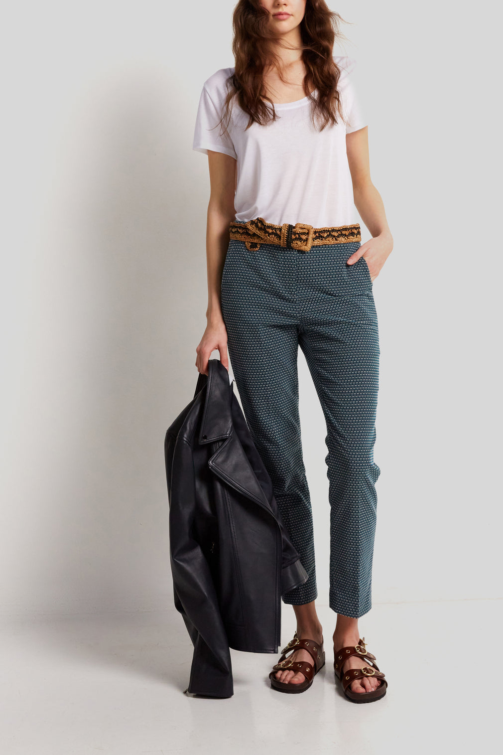 Pantalon à motif graphique - EMMILY Faume - seconde main