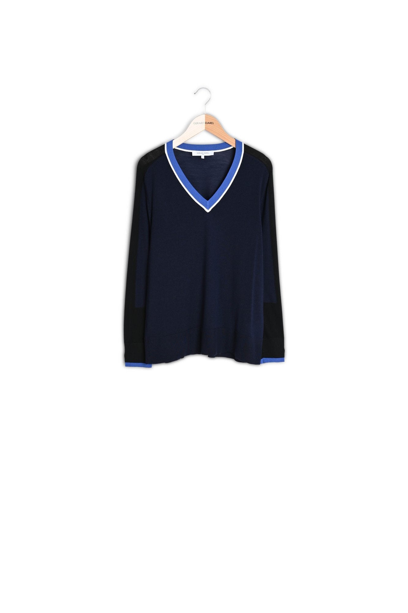 EVANGELINA - Pull V en laine fine Faume - seconde main