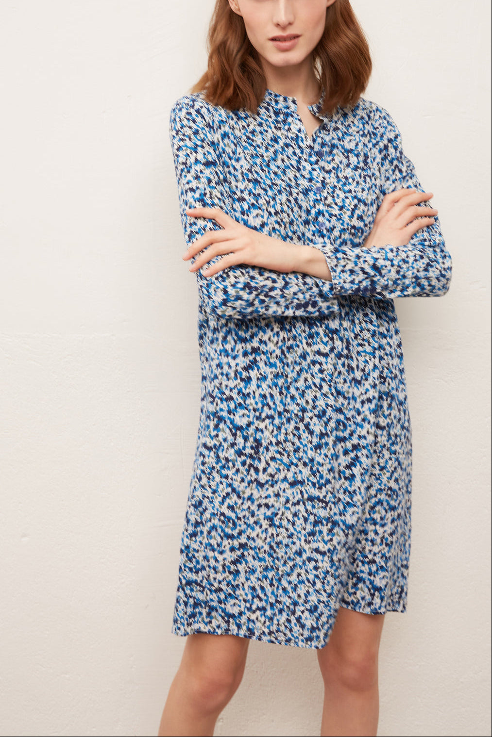 SHAILY - Robe-chemise courte en soie imprimée Faume - seconde main