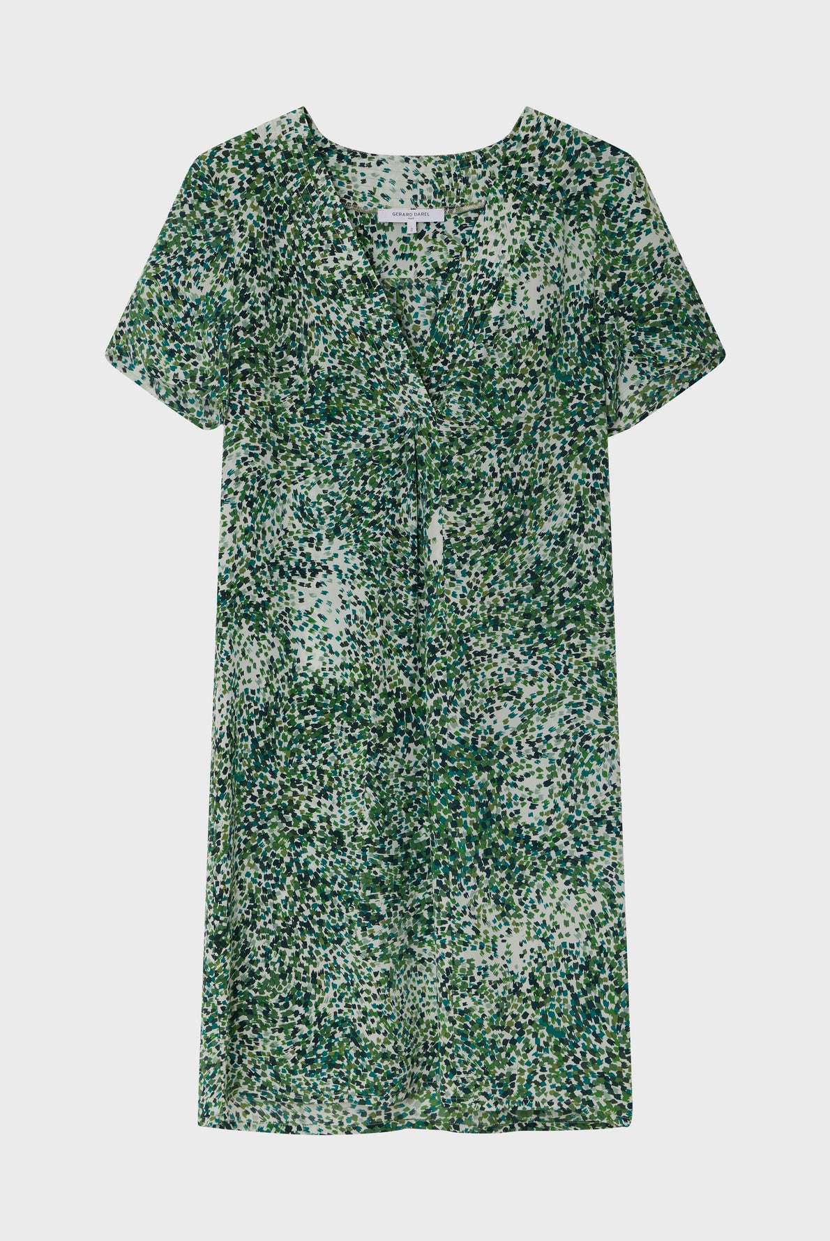 Robe courte en soie imprimée - SIBILLA Faume - seconde main