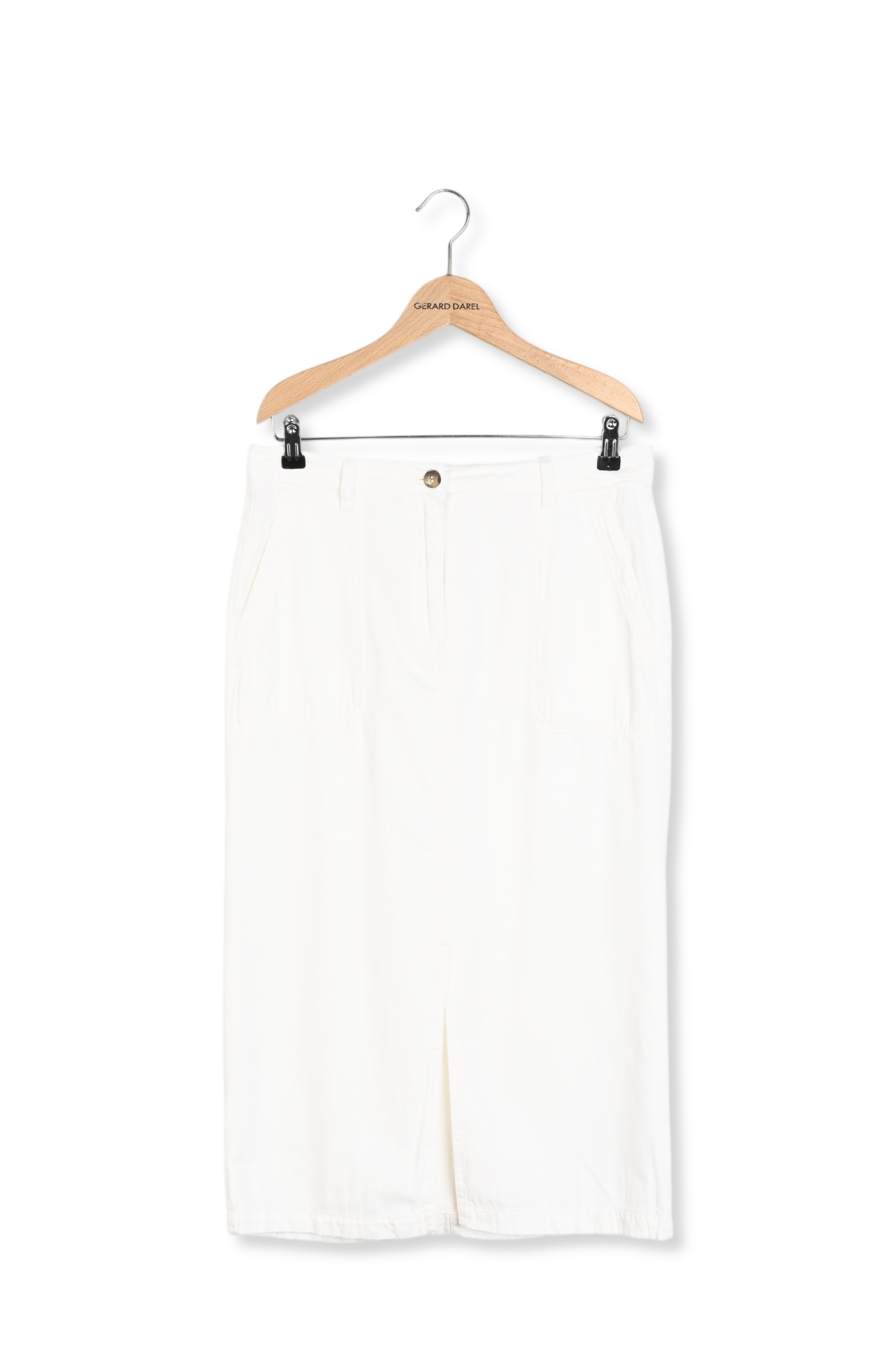 Jupe droite en coton et lin - VICTORIA Faume - seconde main