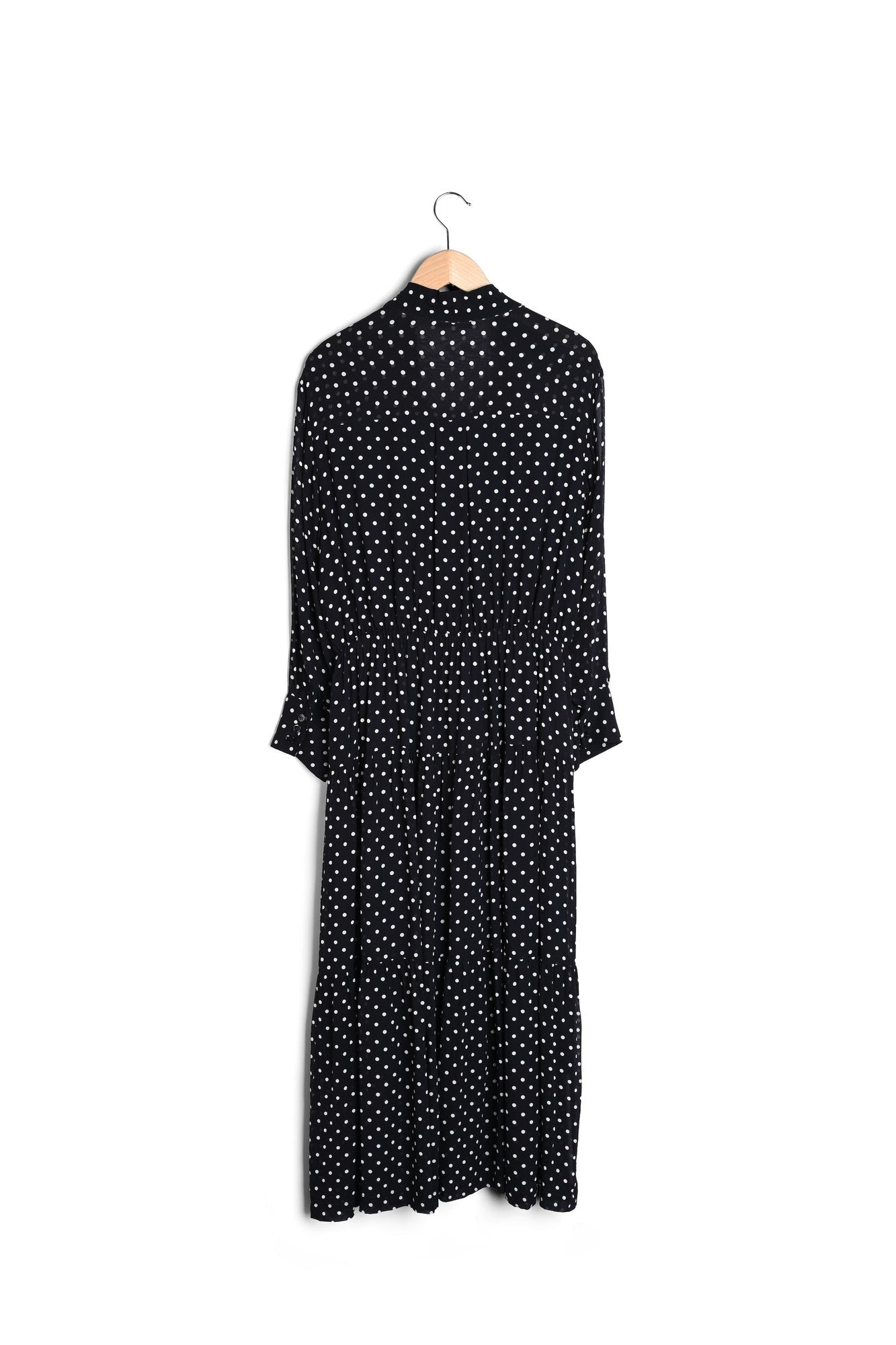 Robe midi en crêpe à pois - ELDA Faume - seconde main