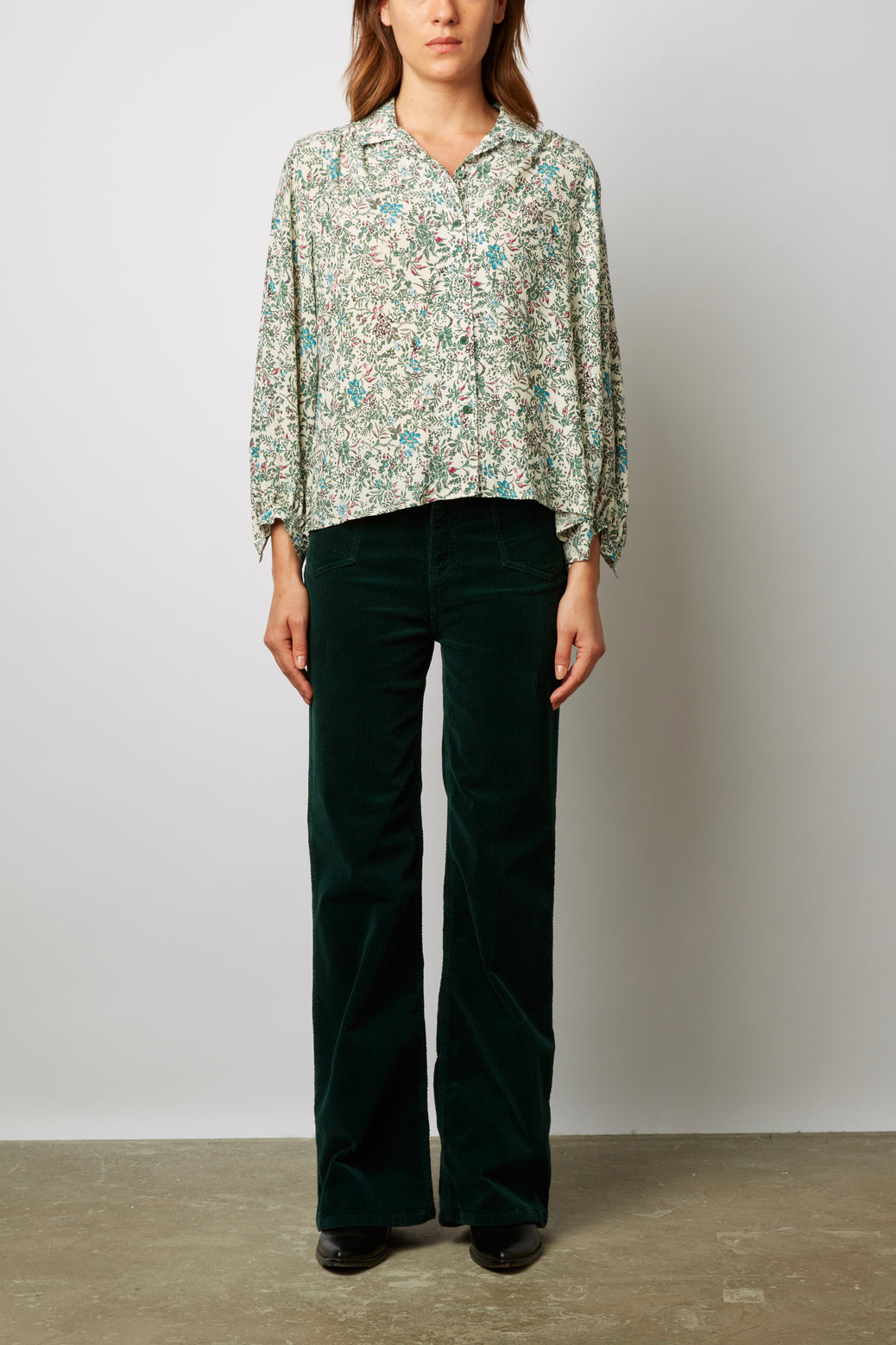 Chemise fluide à fleurs - COLOMBE Faume - seconde main