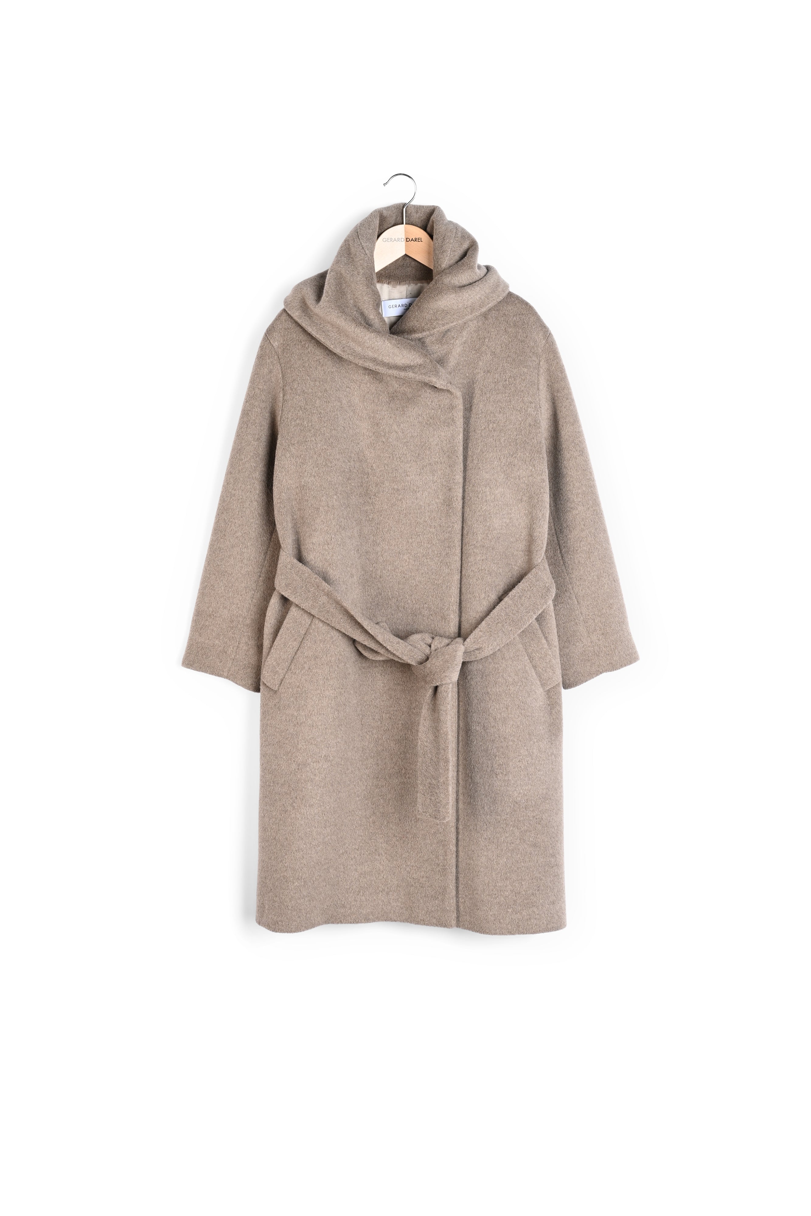 Manteau col châle en laine vierge et angora - SEMRA Faume - seconde main