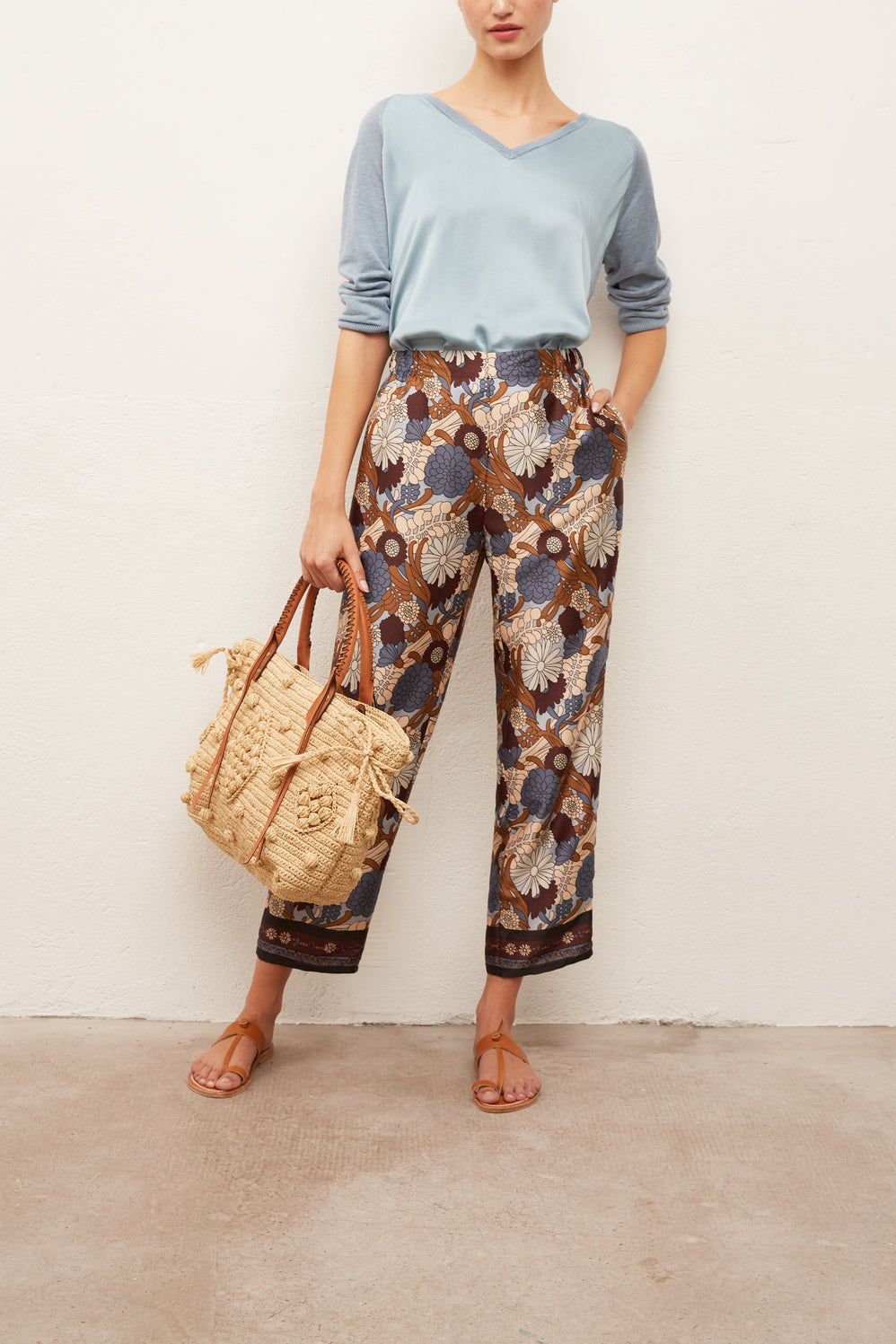 MARILOU - Pantalon 7/8 fluide Faume - seconde main