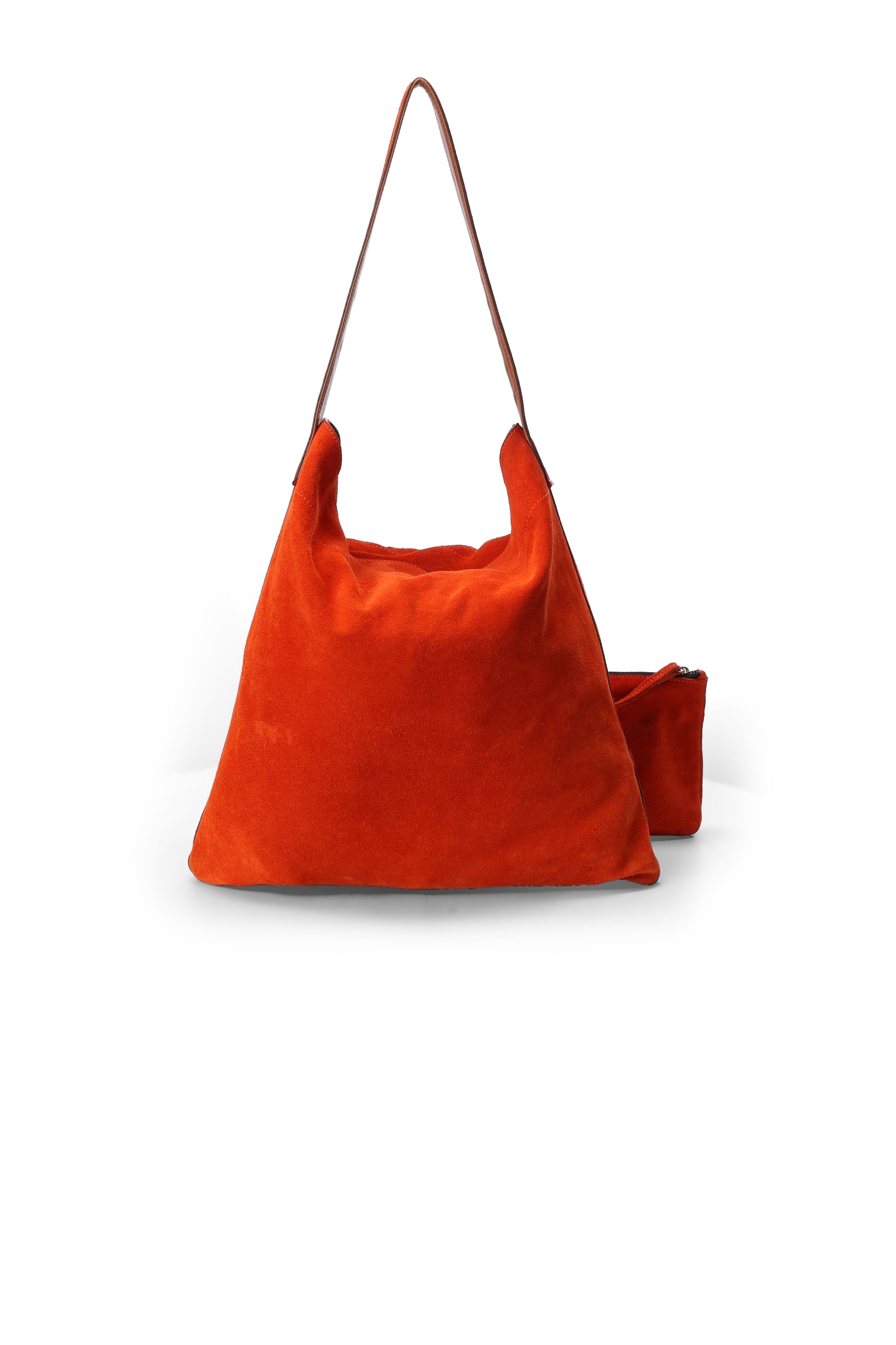 Sac Hobo en cuir velours - LADY FOLK Faume - seconde main