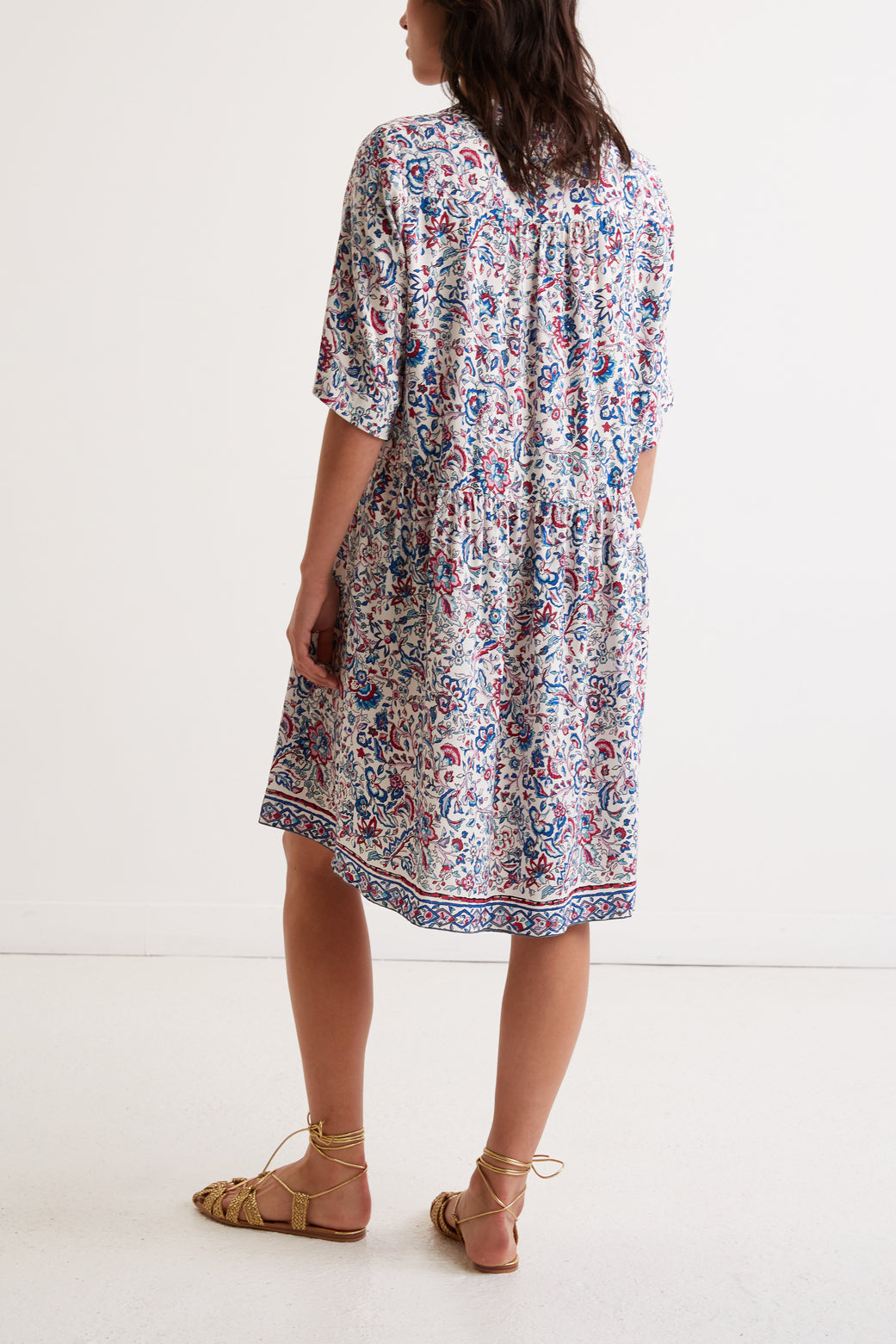 Robe courte à fleurs - JUSTINIEN Faume - seconde main