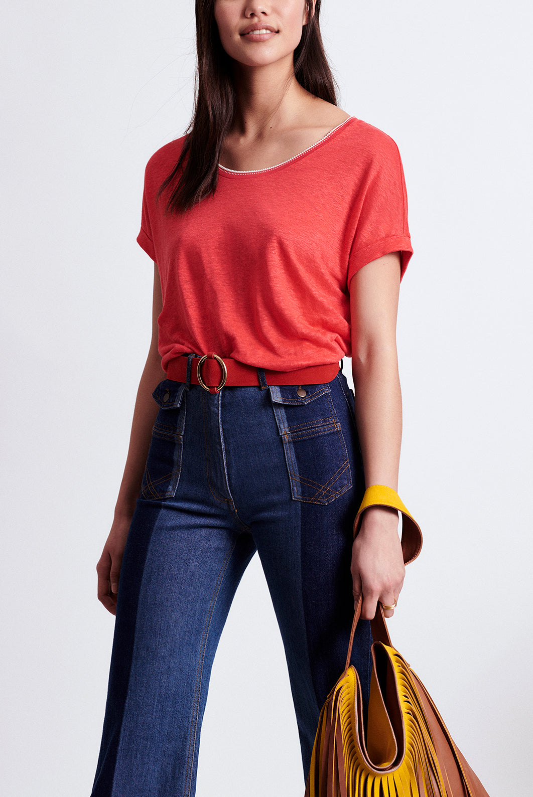 JEMMA - Tee-shirt oversize en lin Faume - seconde main