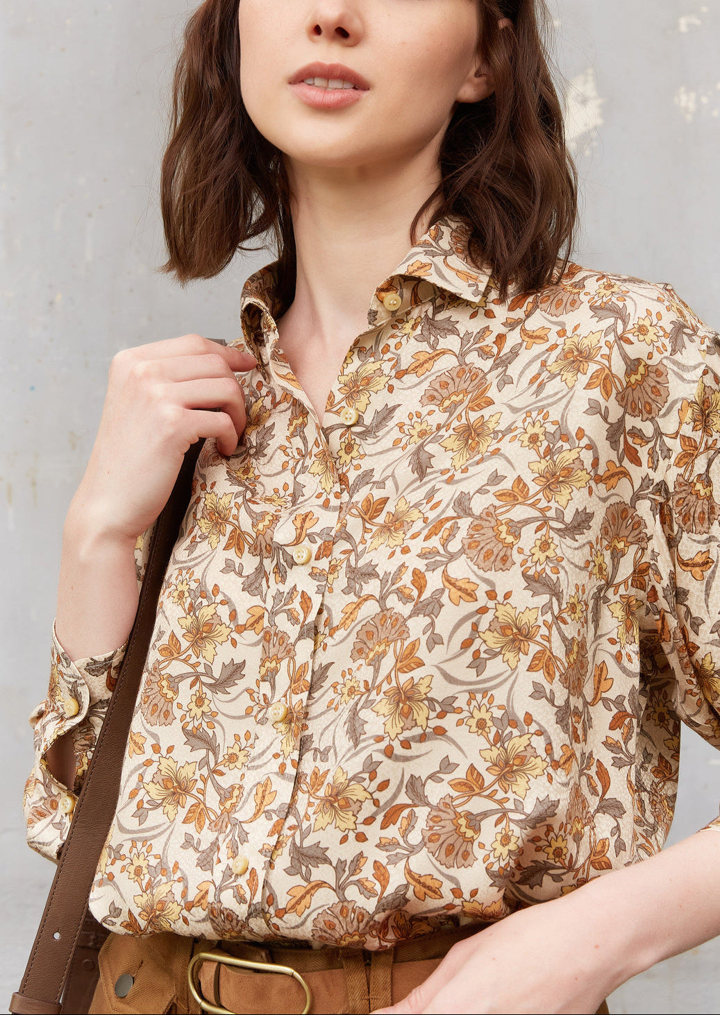 Chemise avec imprimé floral - CLYDE Faume - seconde main