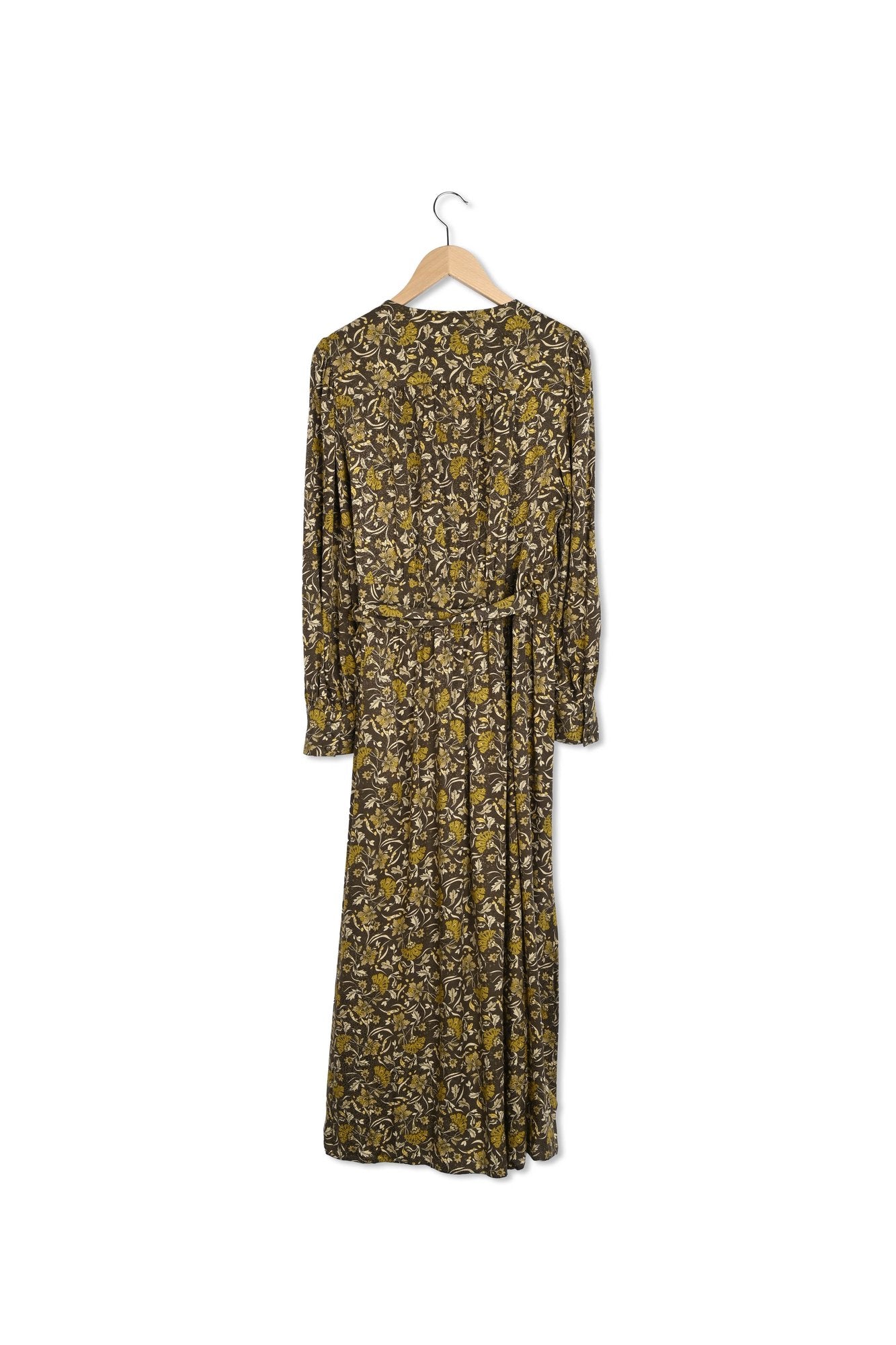 Robe longue portefeuille à l'imprimé floral - JANE Faume - seconde main