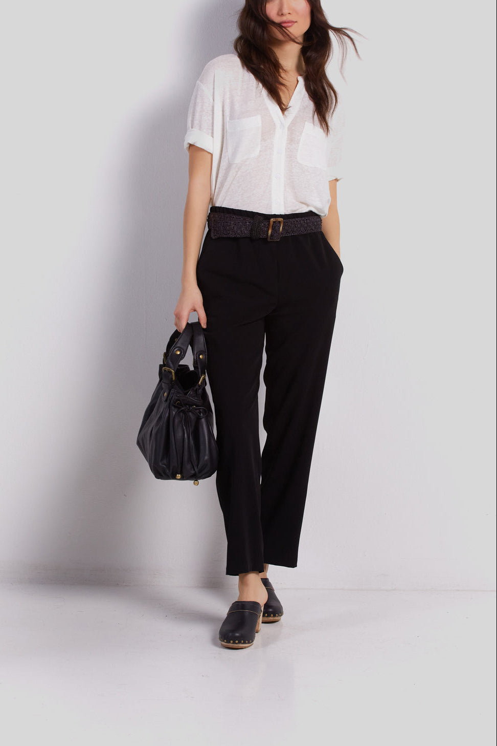 Pantalon droit avec taille élastiquée - ELSON Faume - seconde main
