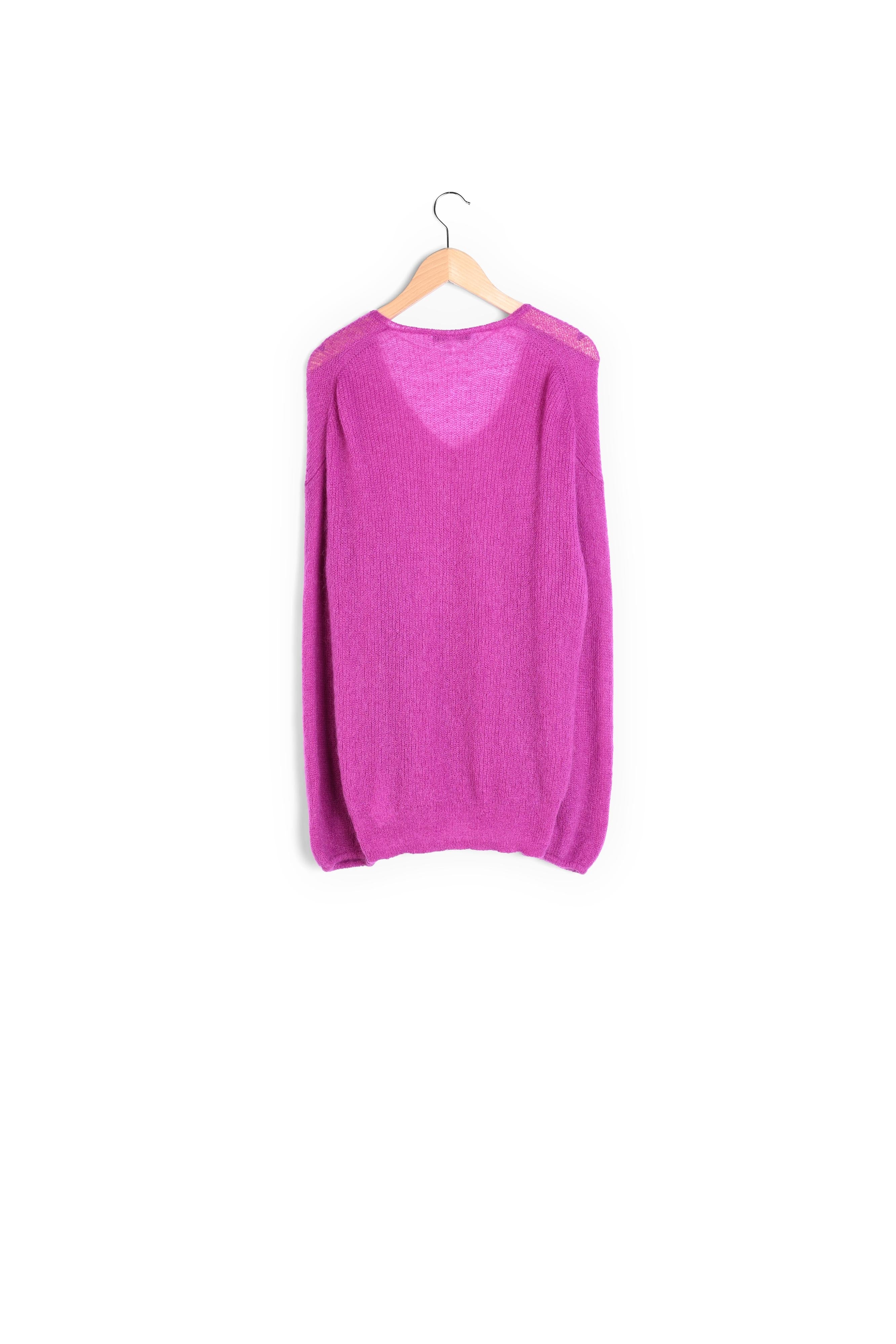 Pull mohair doux à col V - LEXANE Faume - seconde main