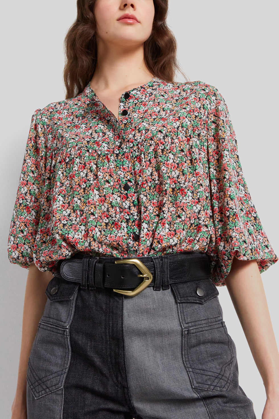 Chemise fluide à motif floral - CYBILLE Faume - seconde main