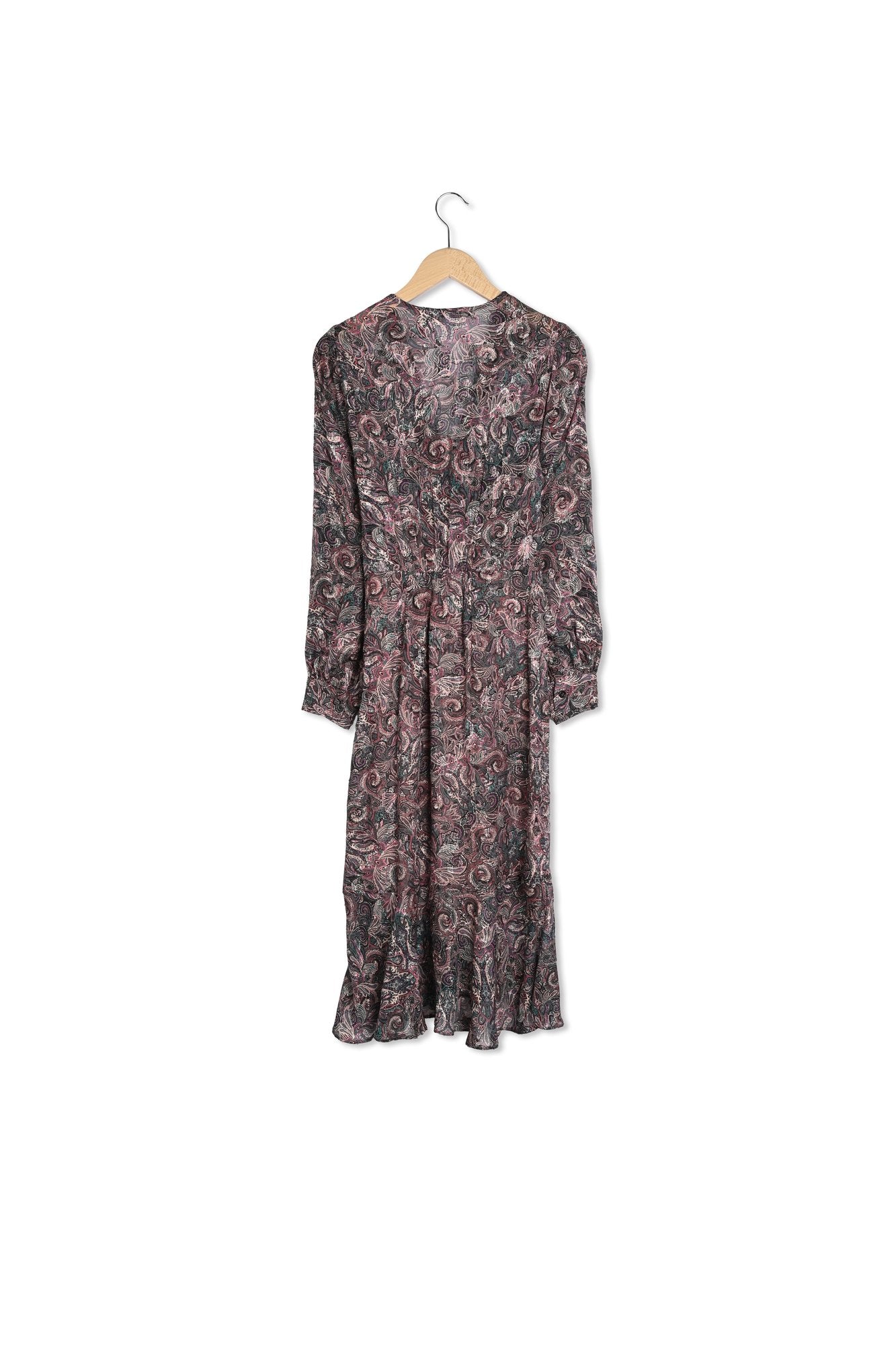 Robe midi en imprimé cachemire et lurex - JAELYN Faume - seconde main