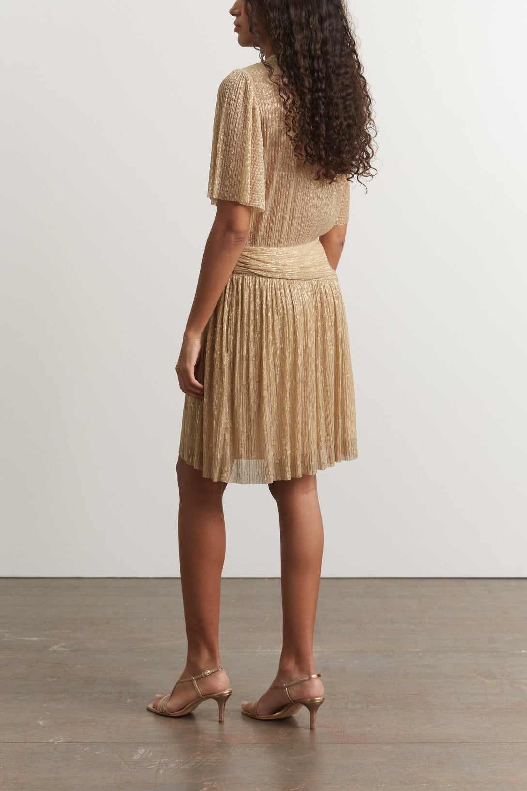 Robe courte en jersey lamé - JODY Faume - seconde main