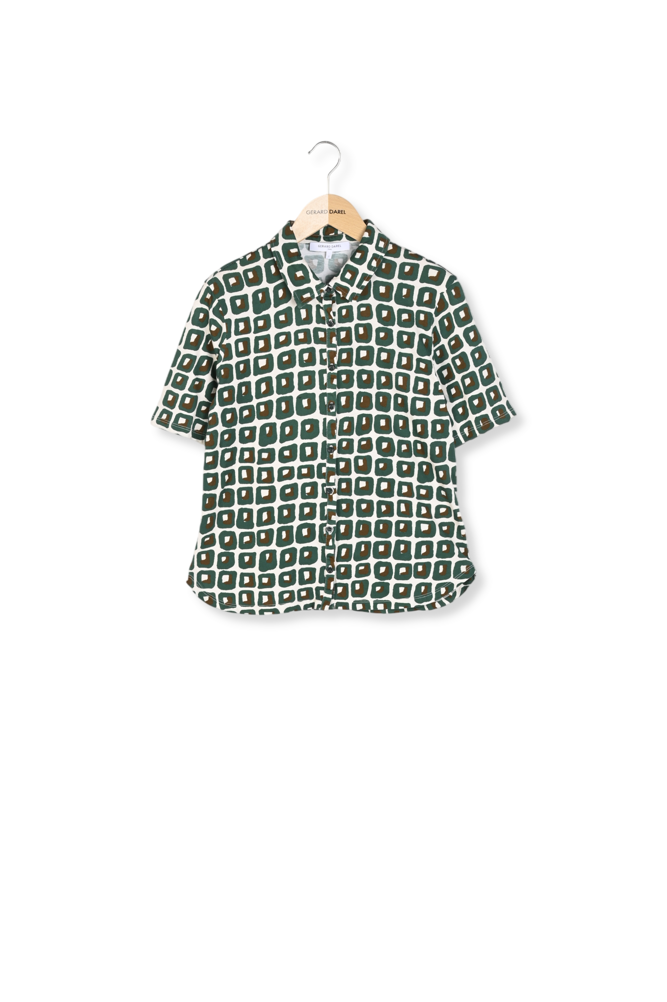 Chemise en coton imprimé géométrique - GEMMA Faume - seconde main