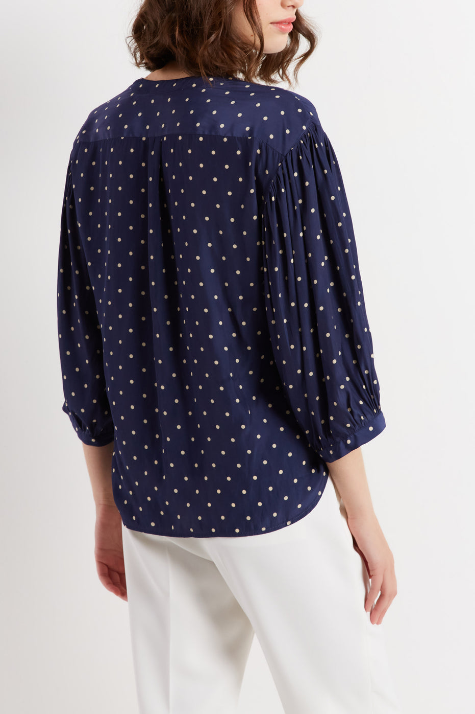 Chemise à pois fluide et satinée - CLOANE Faume - seconde main