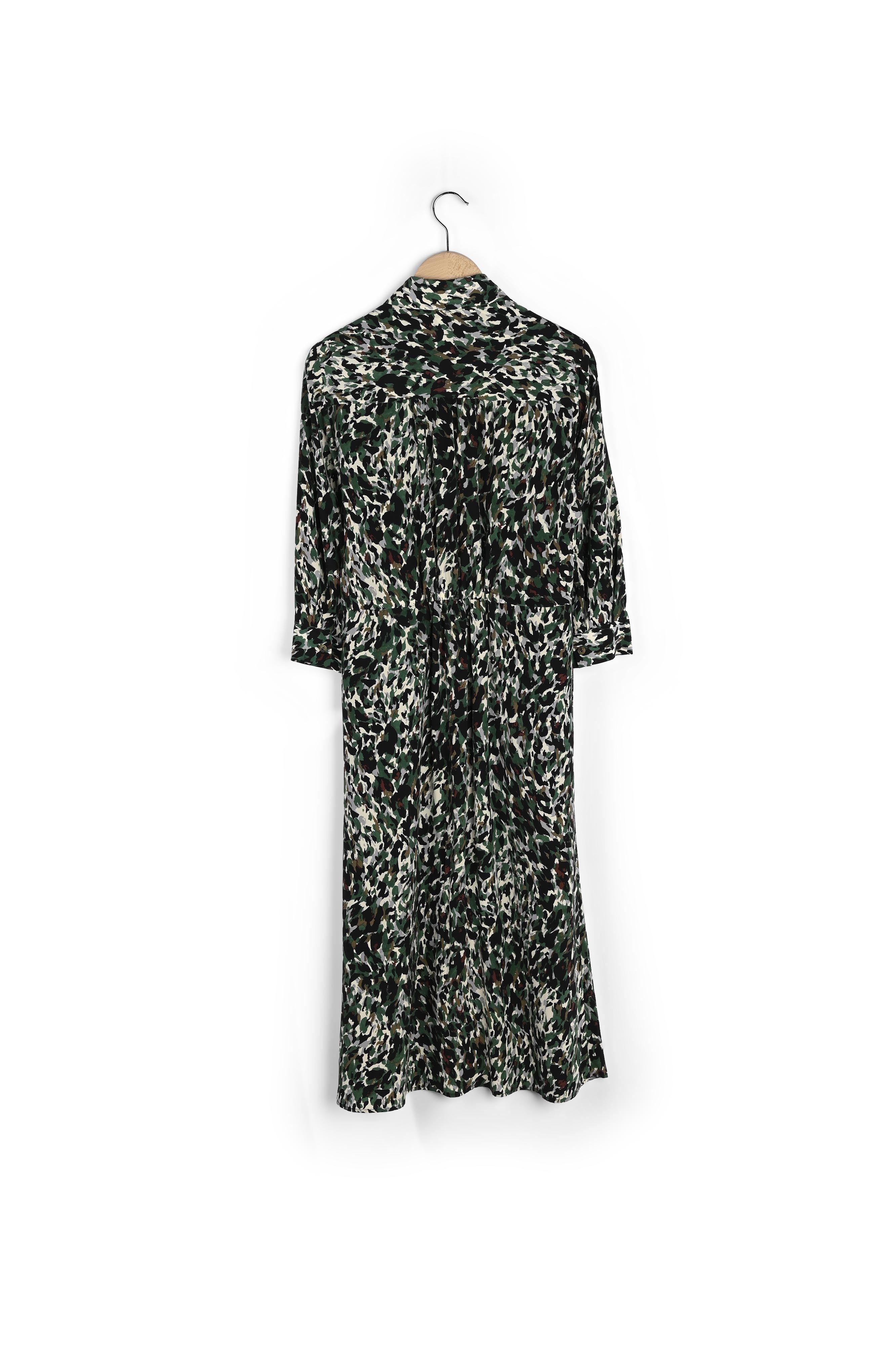 Robe chemise à imprimé arty - SIMONA Faume - seconde main