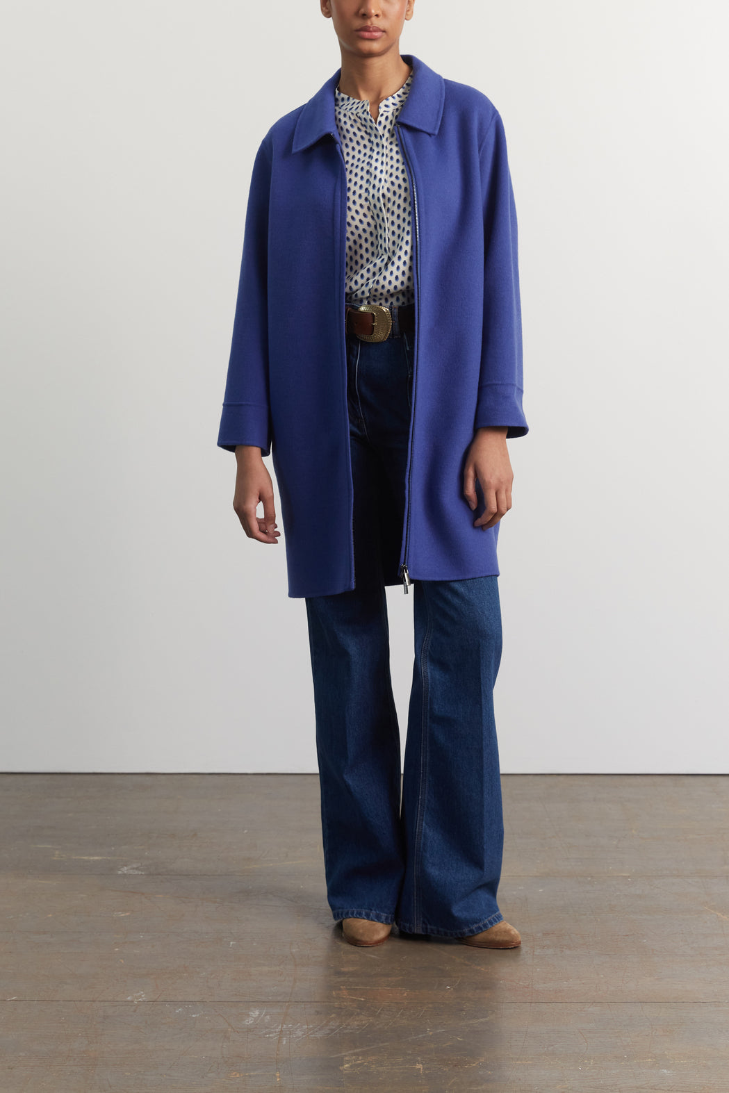 Manteau en laine zippé - SABELLE Faume - seconde main