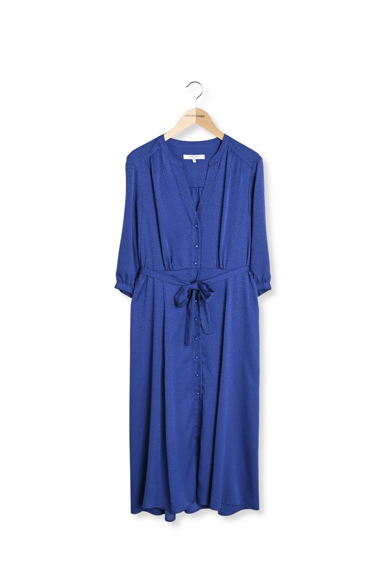 SETTIMA - Robe-chemise longueur midi en jacquard Faume - seconde main