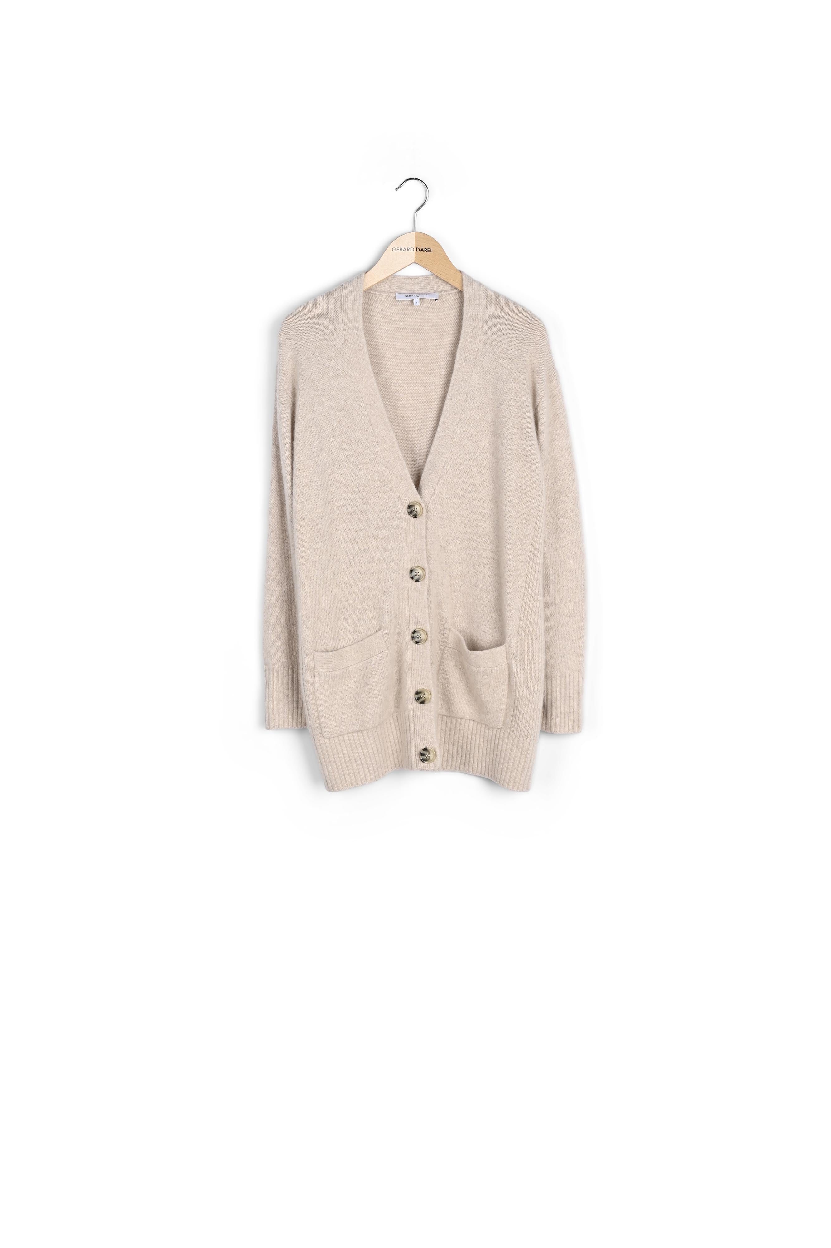 Donna - Gilet oversize en laine ultra douce Faume - seconde main