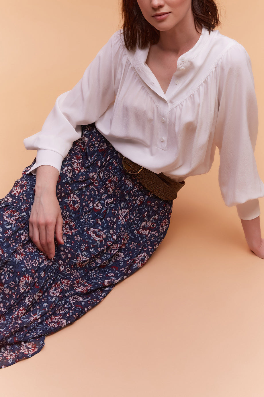 Jupe asymétrique fleurie - BONNIE Faume - seconde main