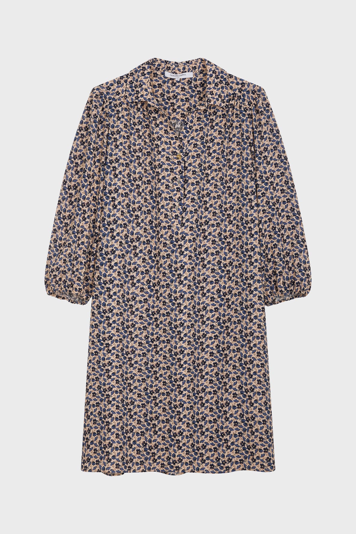 Robe en crêpe imprimé pâquerettes - JIA Faume - seconde main