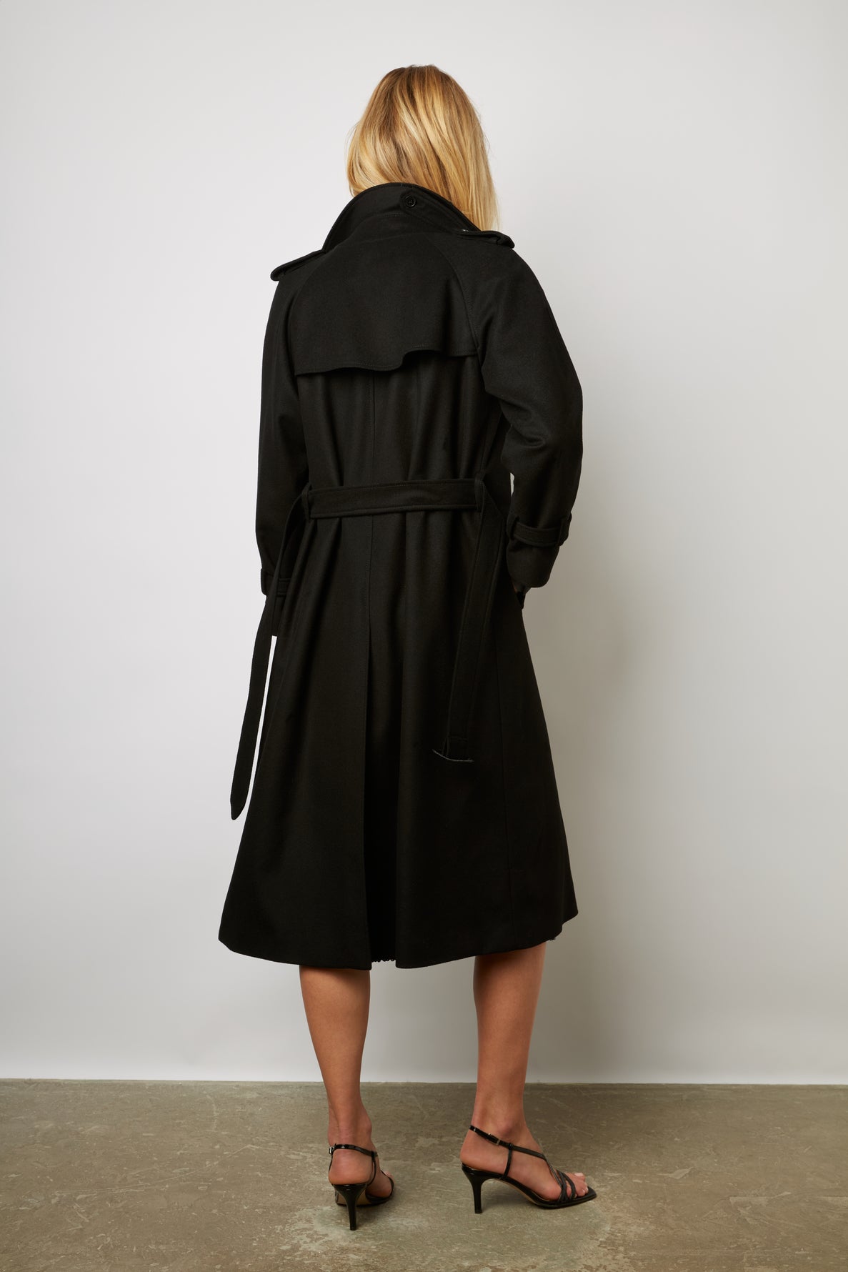 Trench long en laine et cachemire - SERGE Faume - seconde main