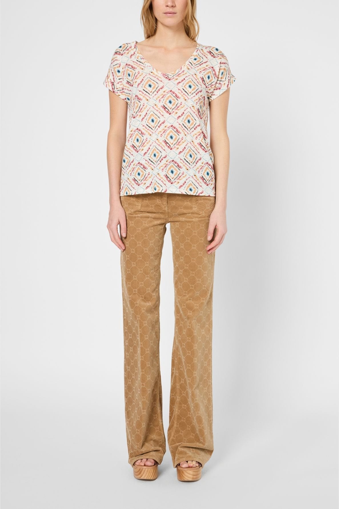 T-shirt à col rond imprimé - GIOVANNA Faume - seconde main