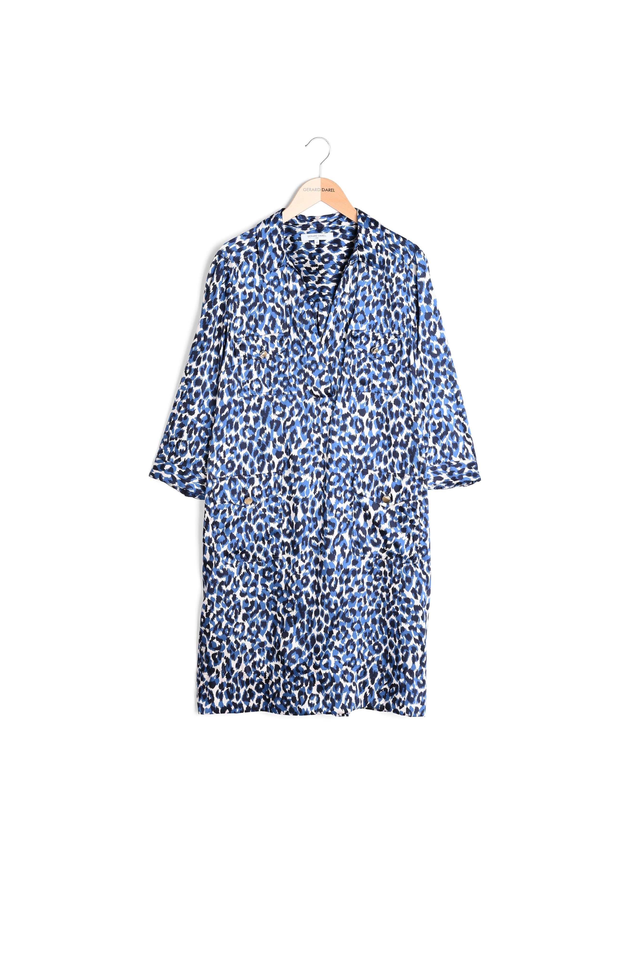 SOLANGE - Robe-chemise courte imprimée Faume - seconde main