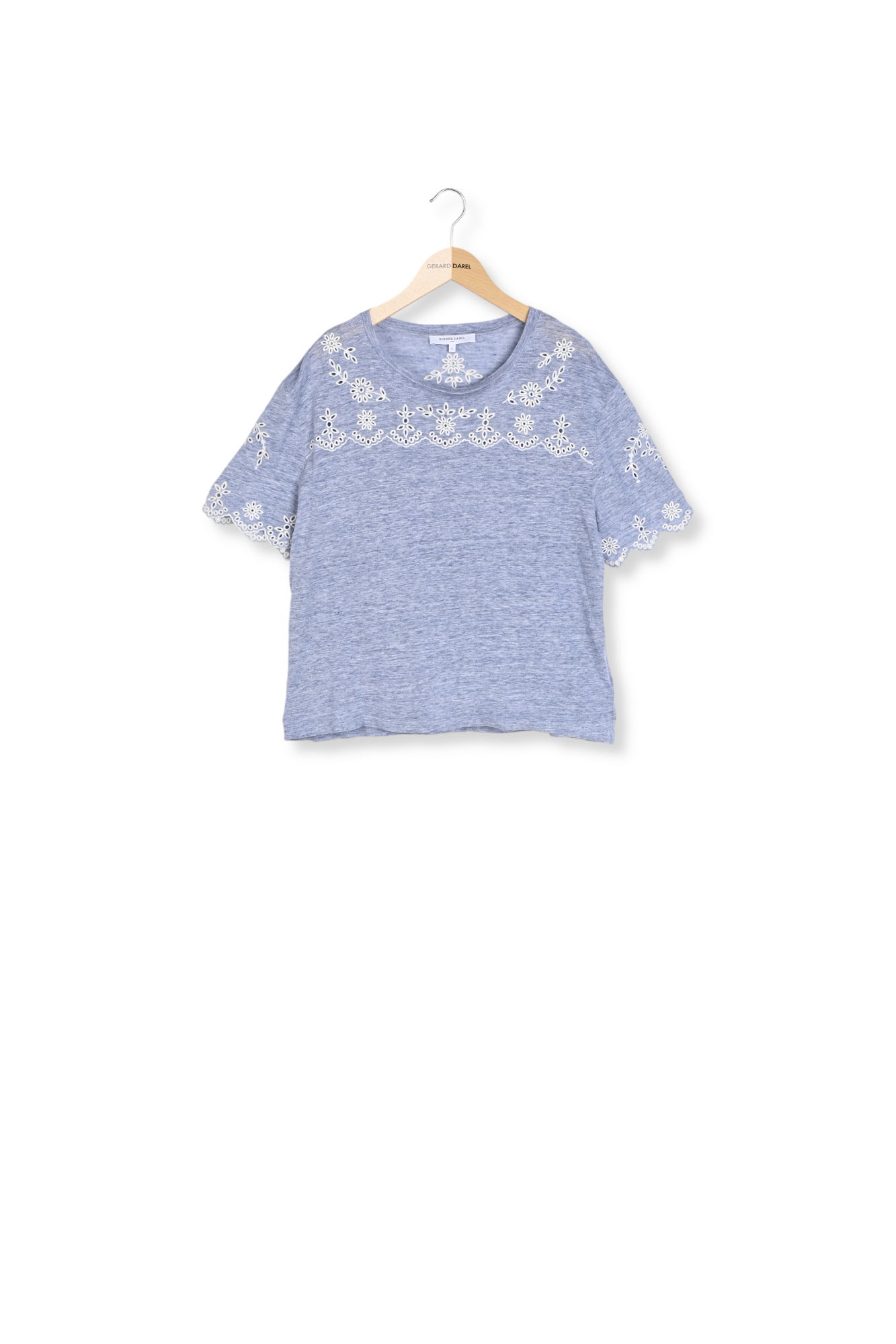 T-shirt en lin à broderie - MANIKA Faume - seconde main