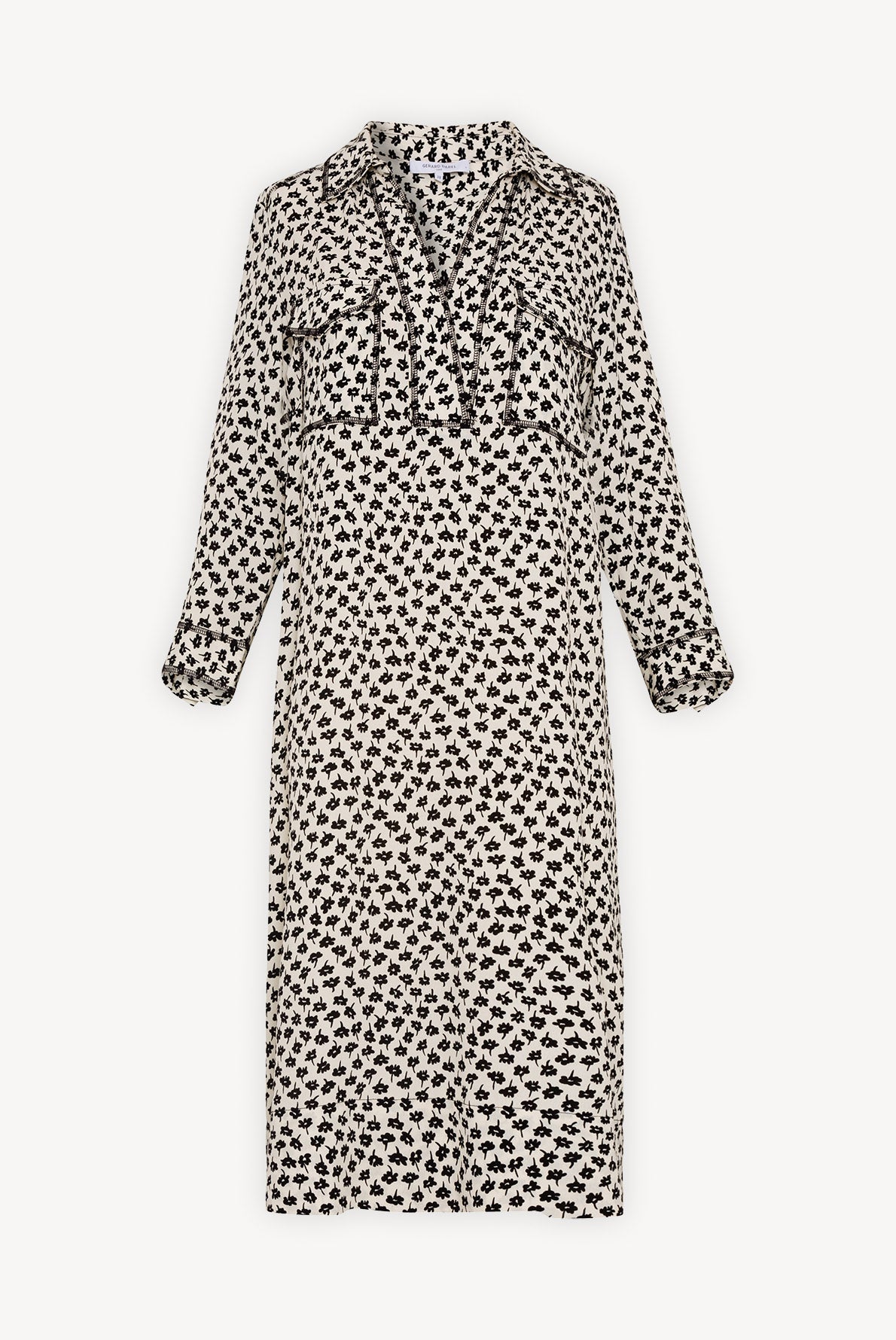 SONYA - Robe-chemise en crêpe imprimé Faume - seconde main