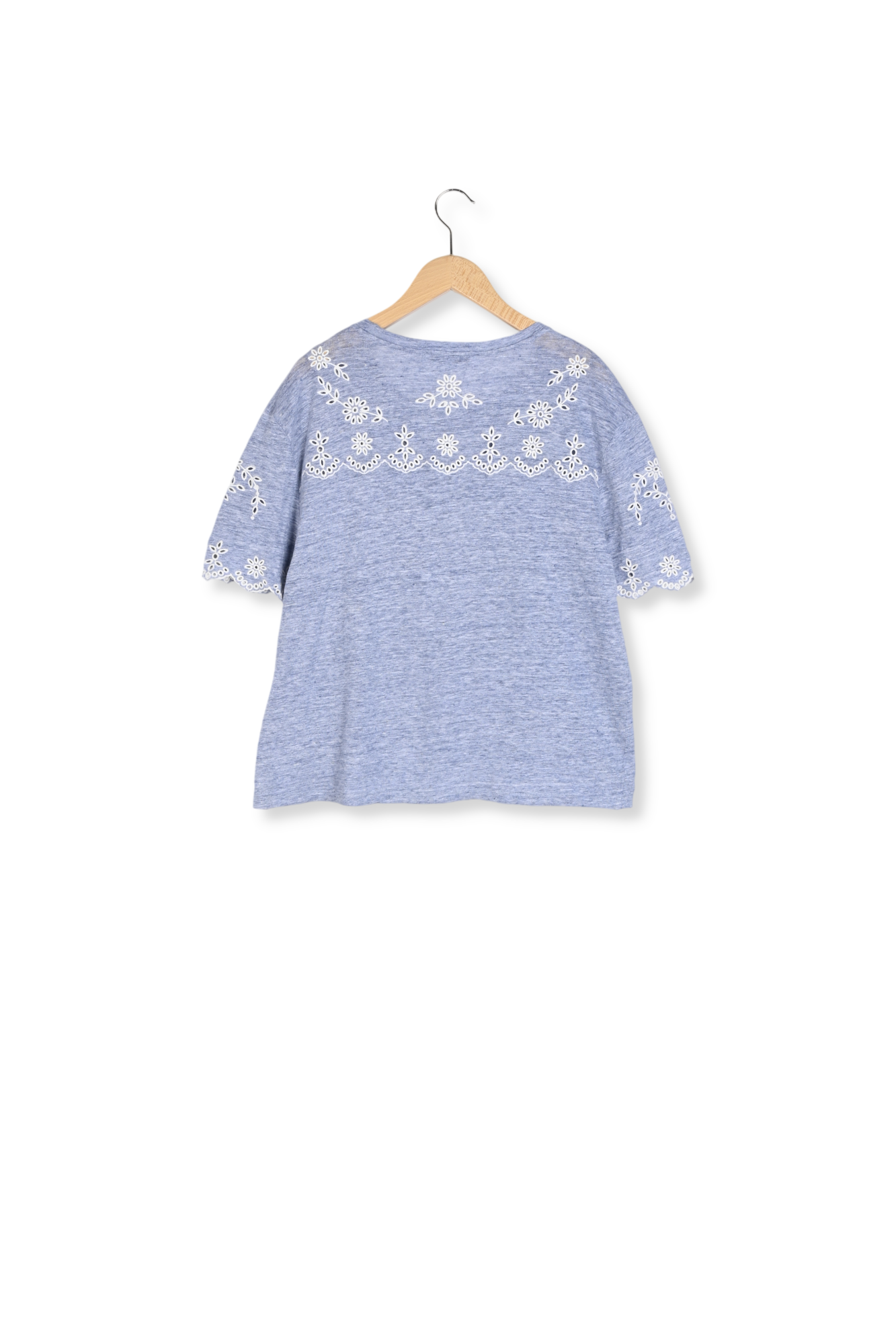 T-shirt en lin à broderie - MANIKA Faume - seconde main