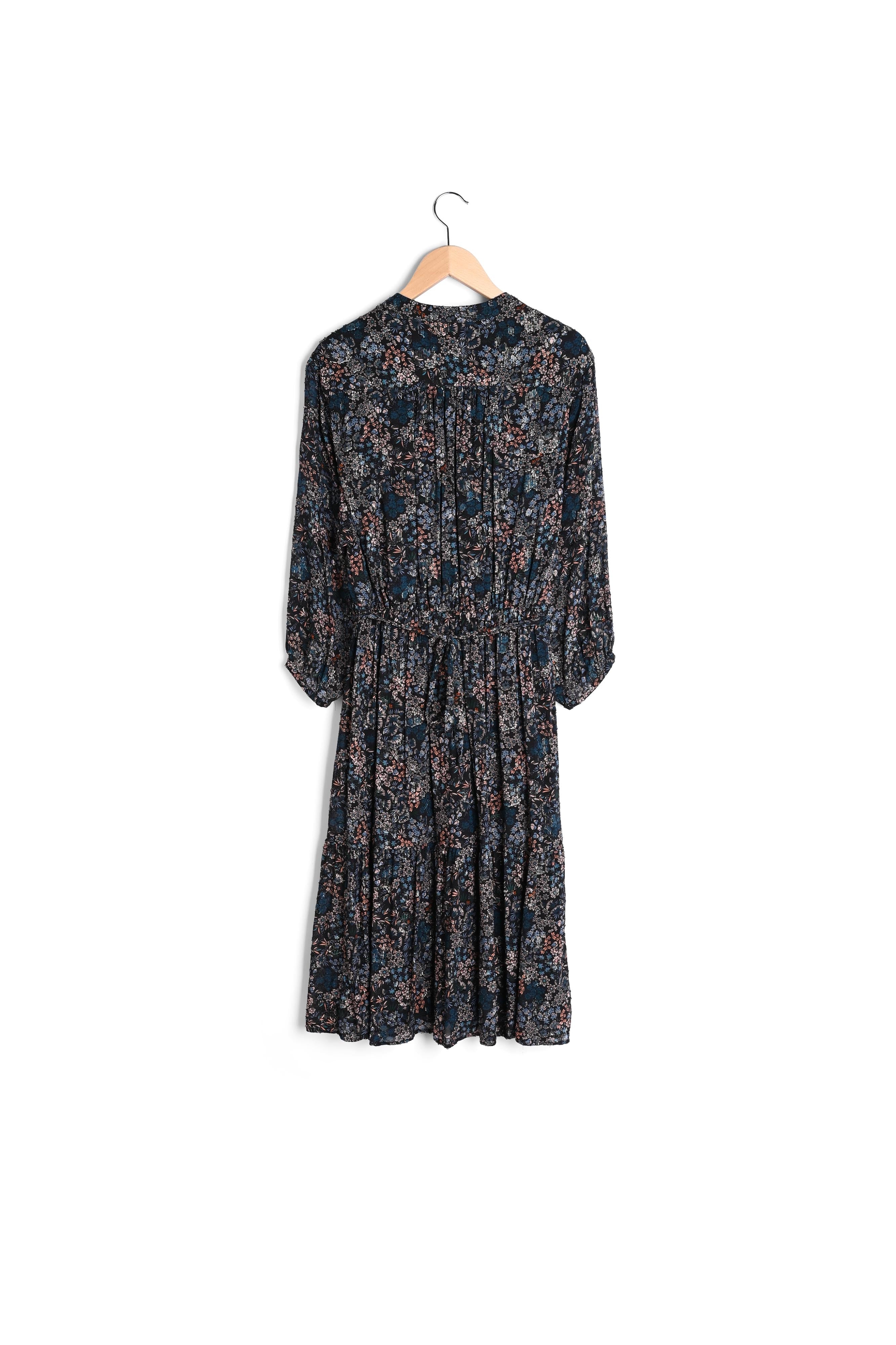Robe longue imprimée avec Lurex Faume - seconde main