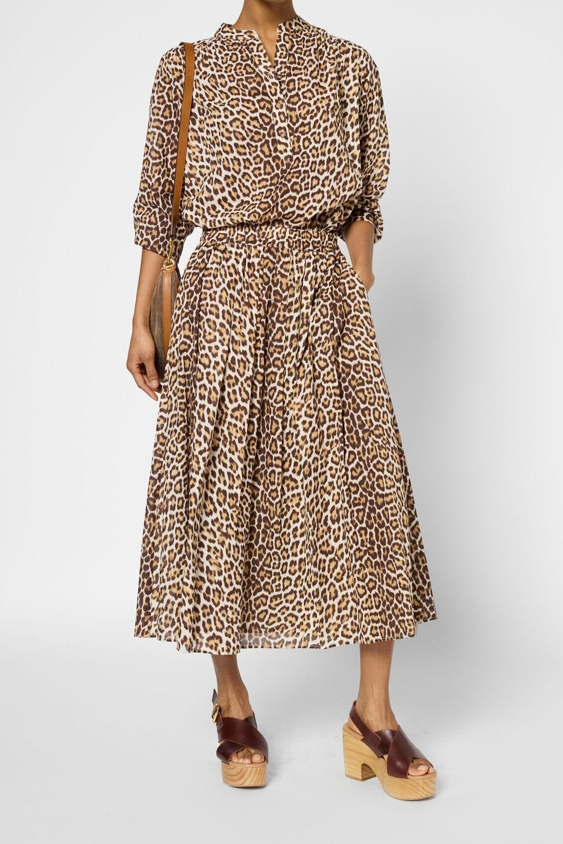 Jupe léopard en voile de coton - VALY Faume - seconde main