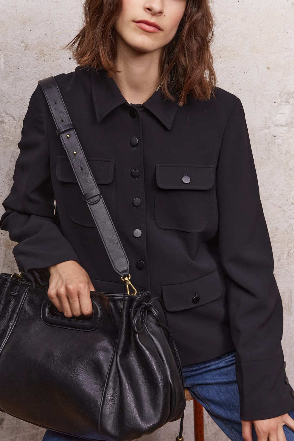 Veste courte en crêpe - BELLA Faume - seconde main