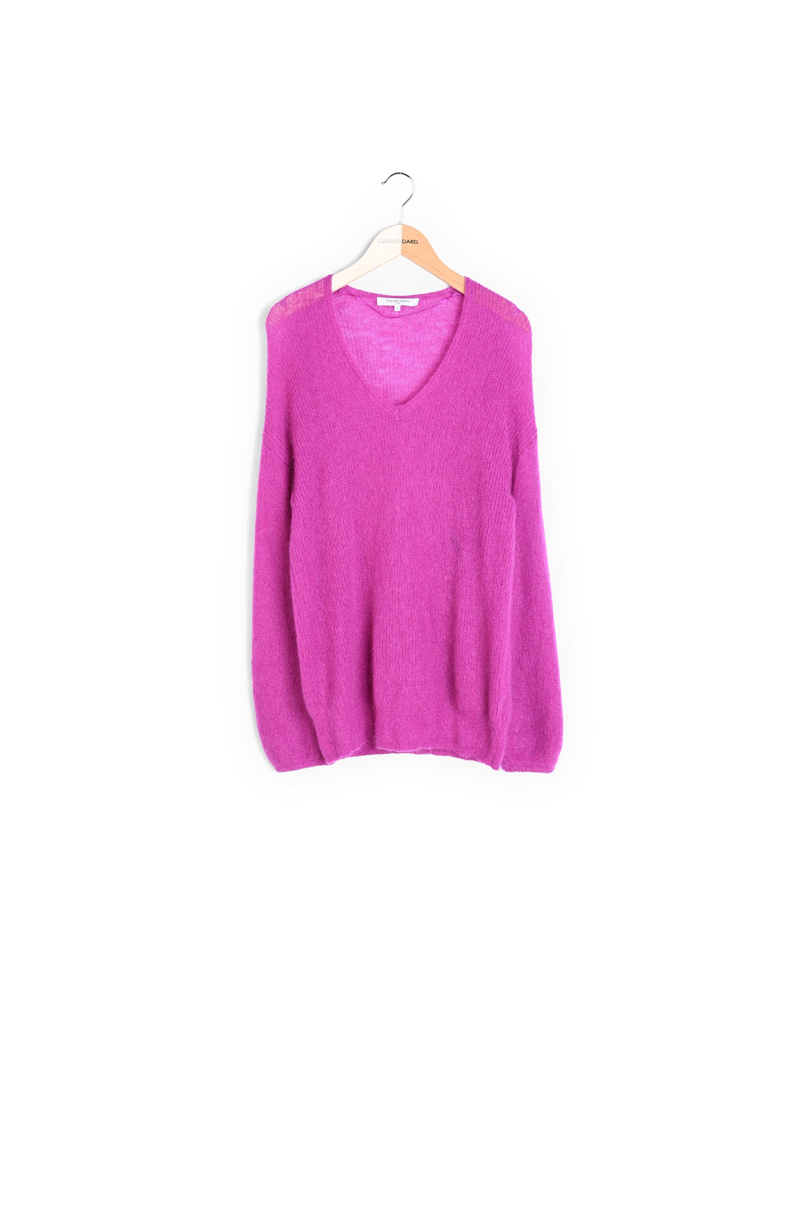 Pull mohair doux à col V - LEXANE Faume - seconde main