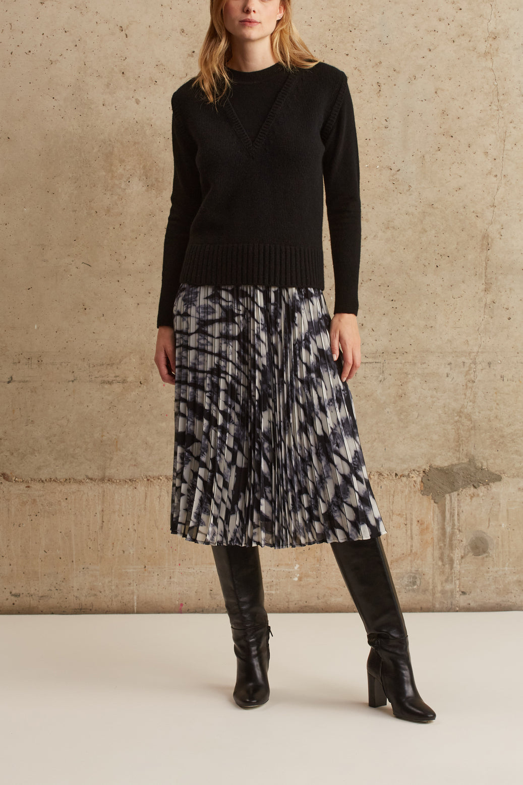 Pull trompe l'oeil en laine - LAURA Faume - seconde main