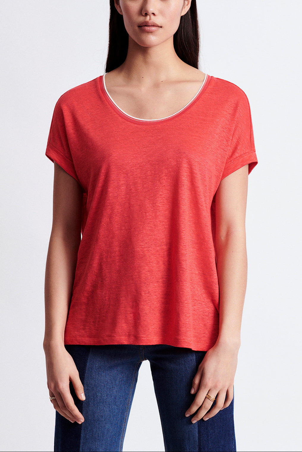 JEMMA - Tee-shirt oversize en lin Faume - seconde main