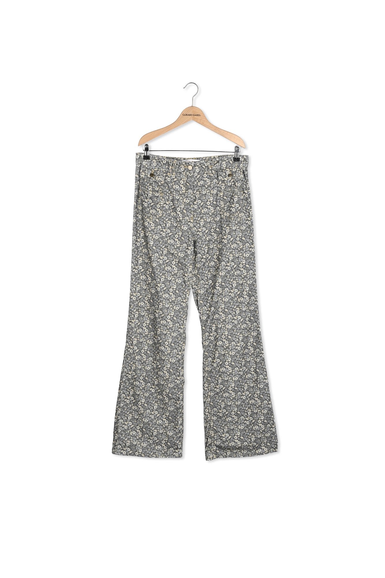 Jean flare en velours à fleurs LIANNA Faume - seconde main