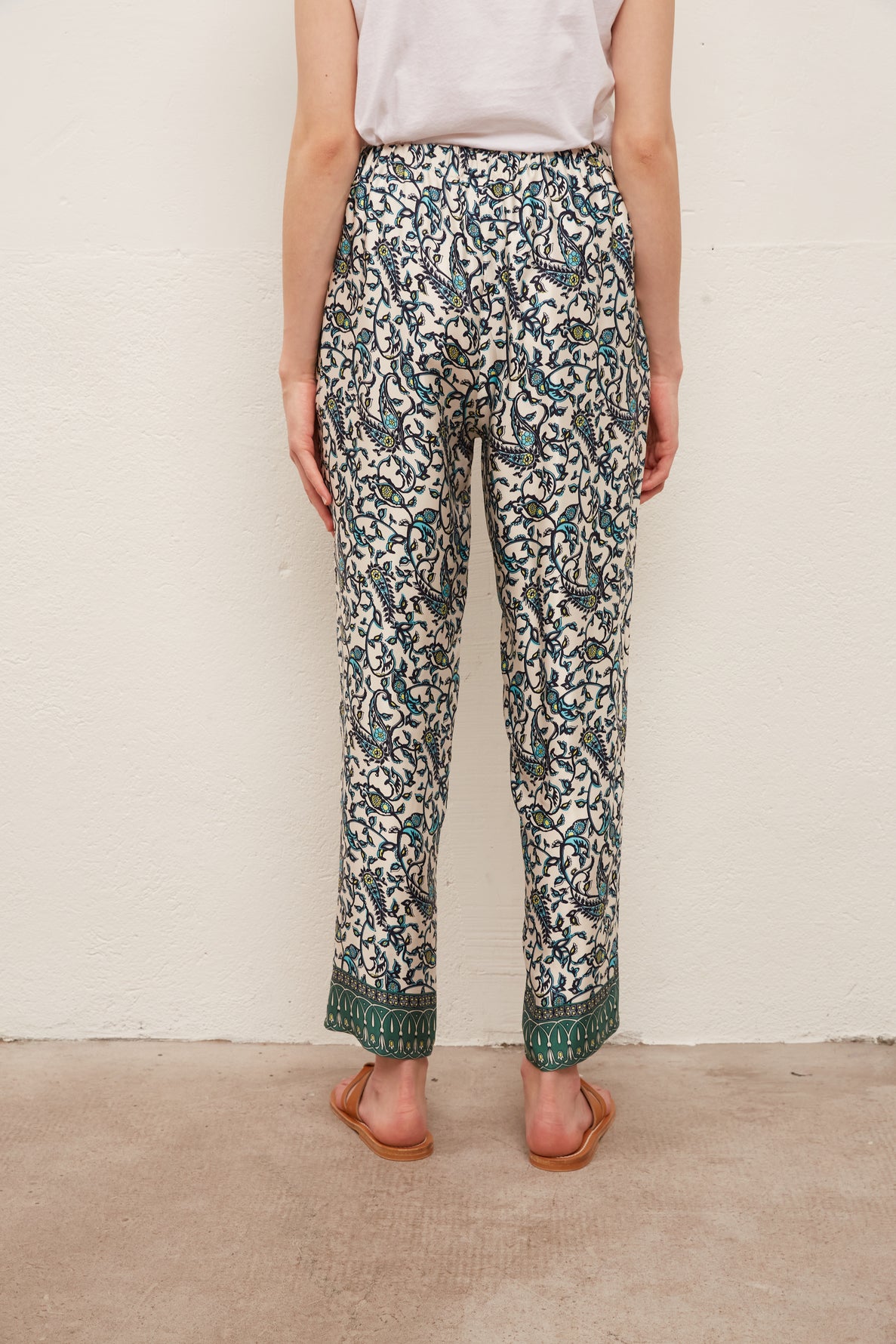 MARILOU - Pantalon 7/8 à imprimé fantaisie Faume - seconde main