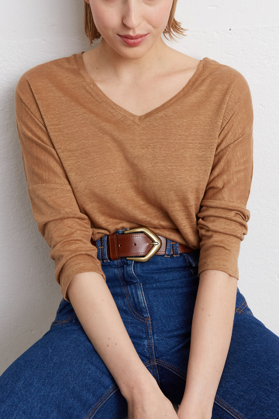 Tee-shirt oversize en lin - AUDRIC Faume - seconde main