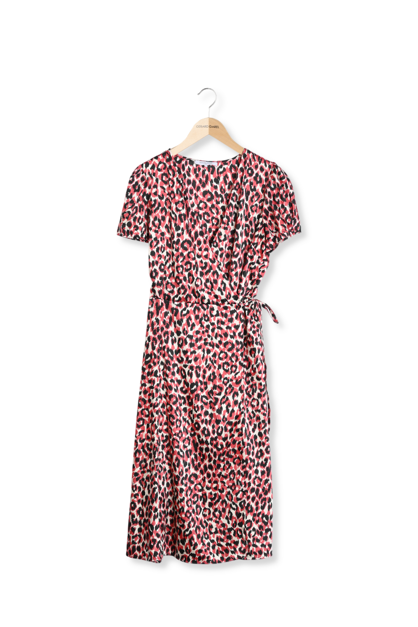 SARA - Robe portefeuille à imprimé léopard Faume - seconde main