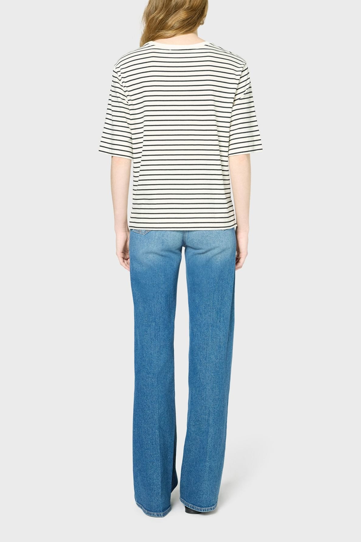 T-shirt ample rayé en coton - GHISLAINE Faume - seconde main