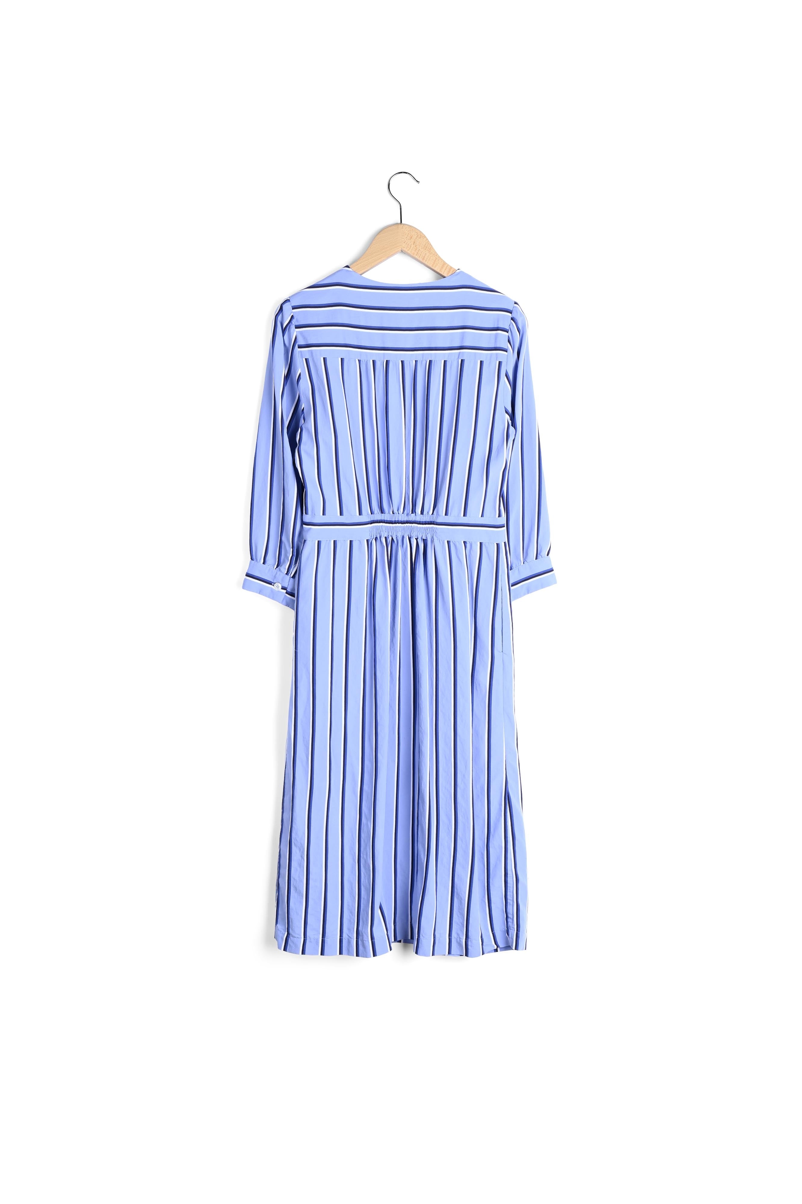 SANDY - Robe midi à rayures Faume - seconde main