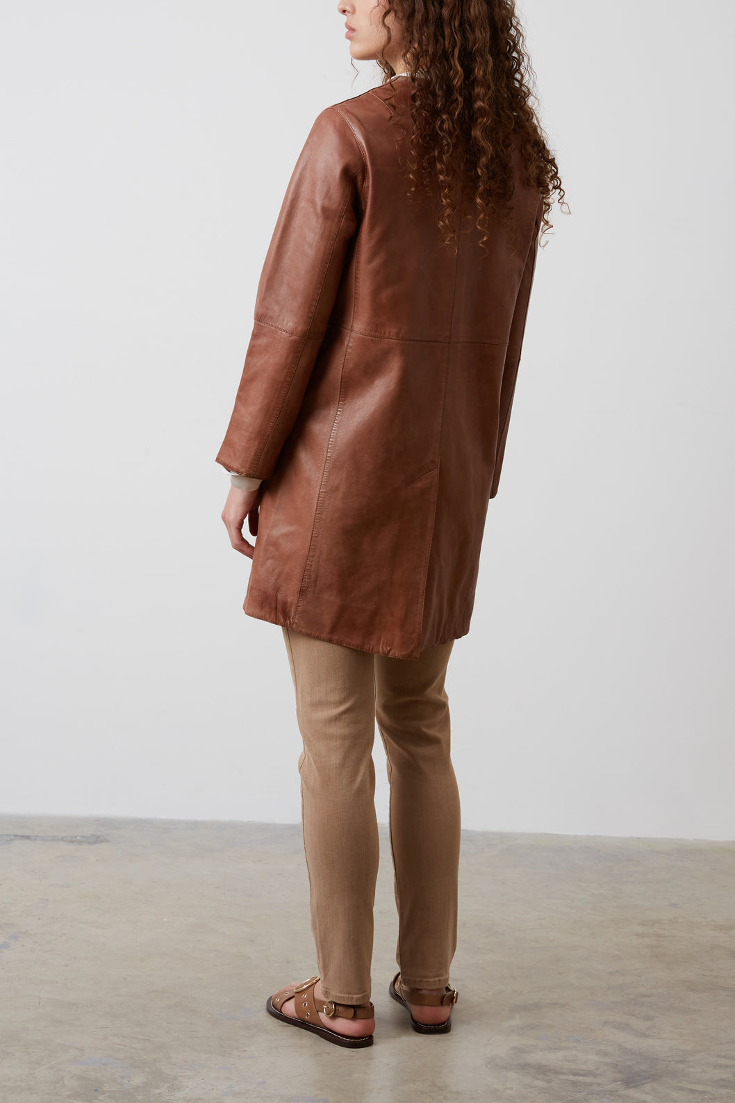 MAGIE - Manteau cuir Faume - seconde main