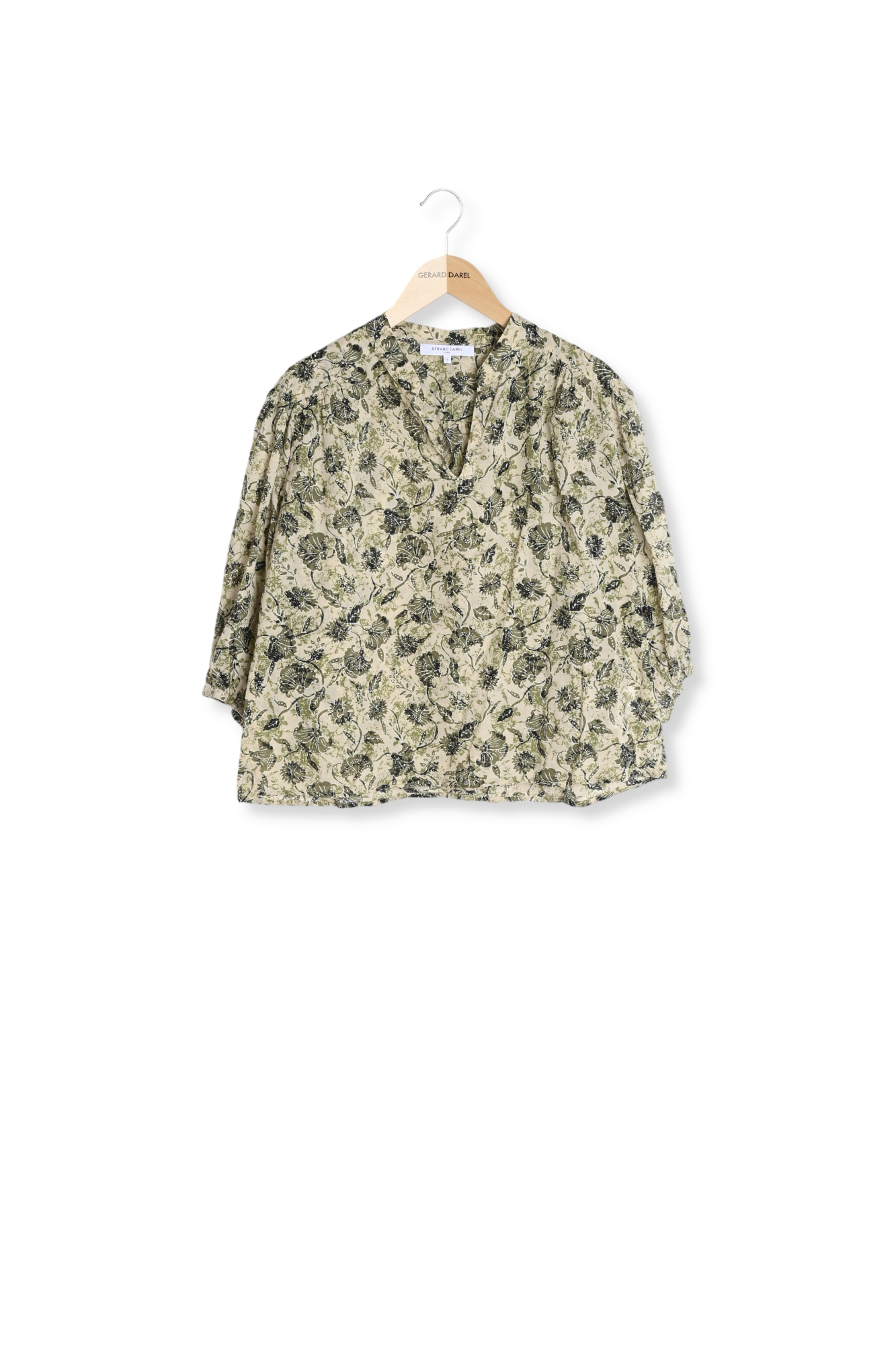 Blouse en voile de coton bicolore - CAPUCINE Faume - seconde main